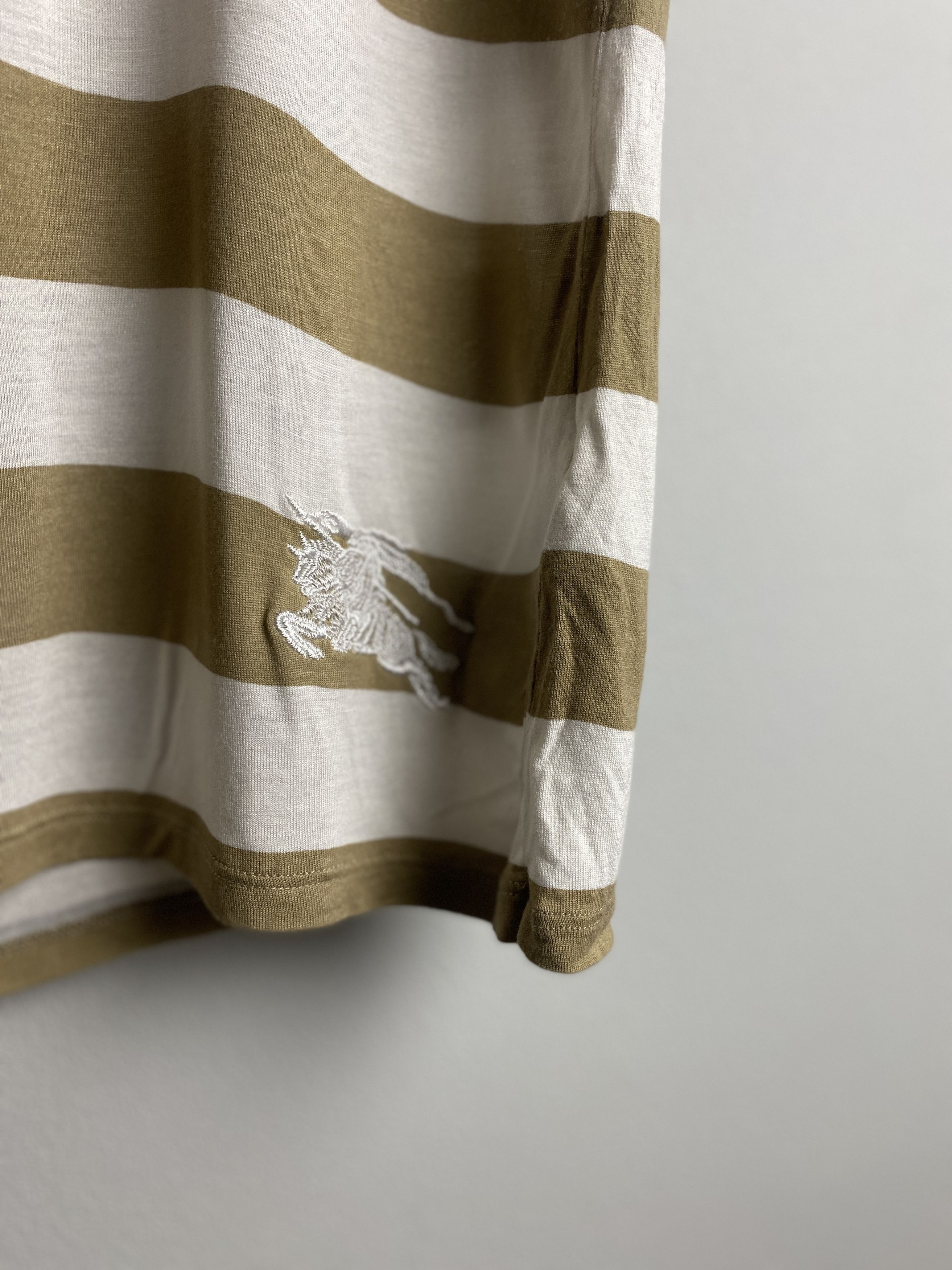 Burberry Burberry striped small logo t-shirt tee Size S / US 4 / IT 40 - 2 Thumbnail