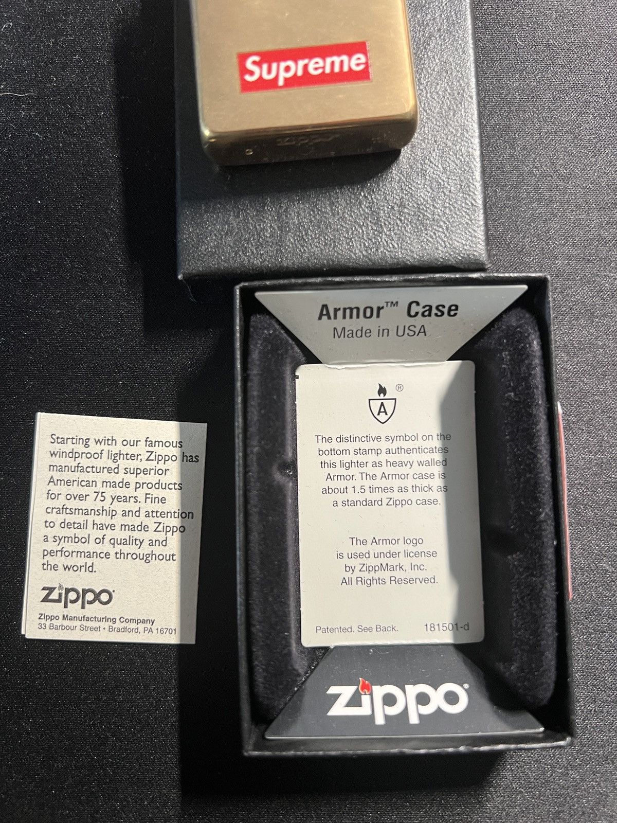 Supreme × Zippo 2011 Supreme Gold Brass Zippo Lighter Size ONE SIZE - 7 Thumbnail