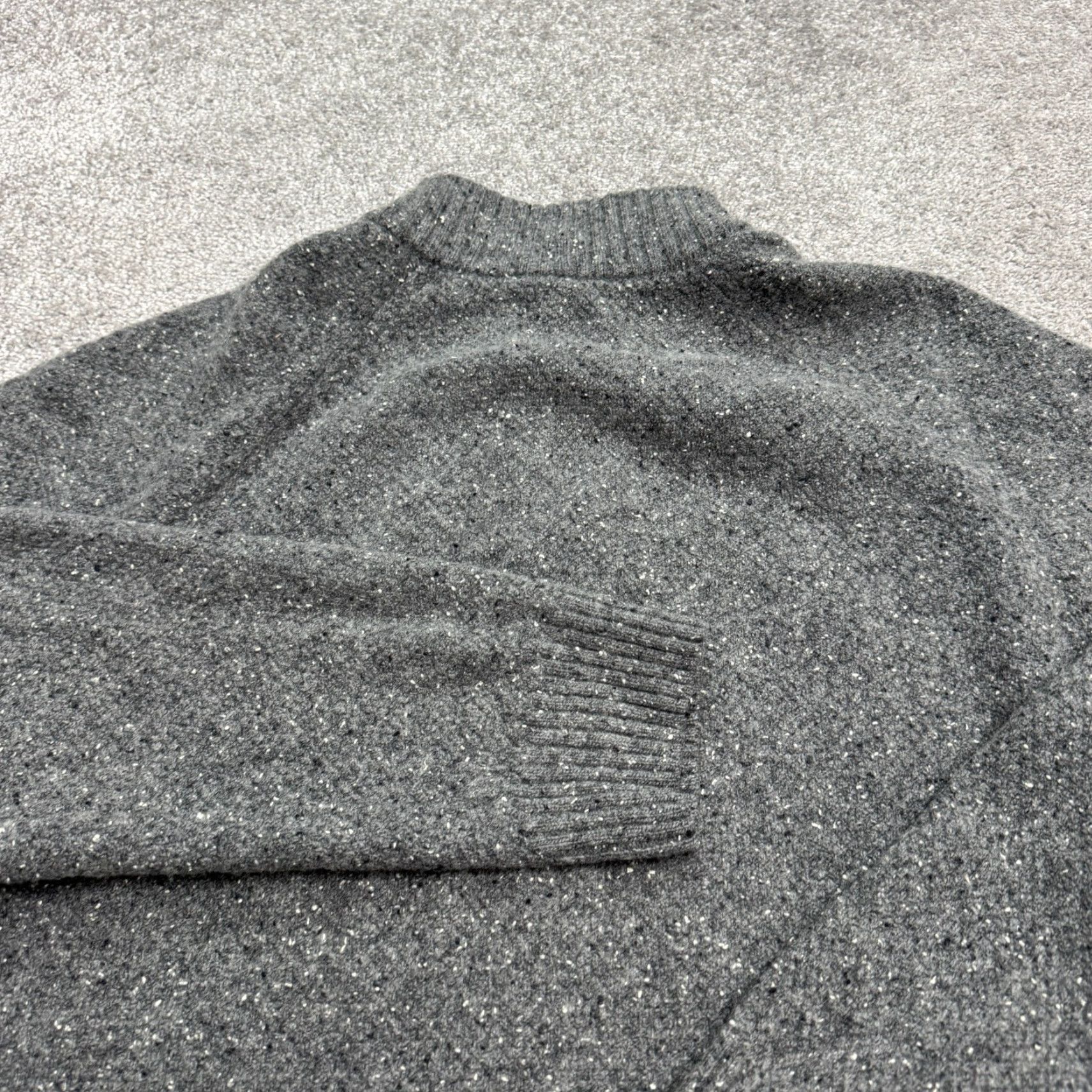 UNTUCKit UNTUCKit Gordonne Button Up Mock Neck Pullover Sweater Mens XXL Gray Lambswool Size US XXL / EU 58 / 5 - 4 Thumbnail
