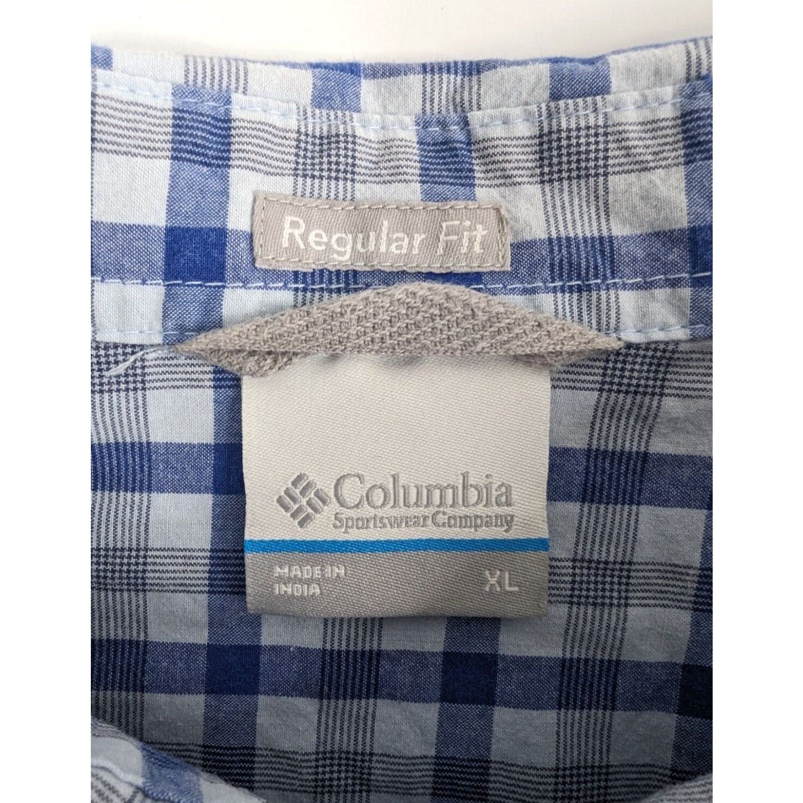 Vintage Columbia Shirt Button-Up Short Sleeve XL Blue Plaid Rapid Rivers II Button Down Casual Travel Mens Size US XL / EU 56 / 4 - 7 Thumbnail