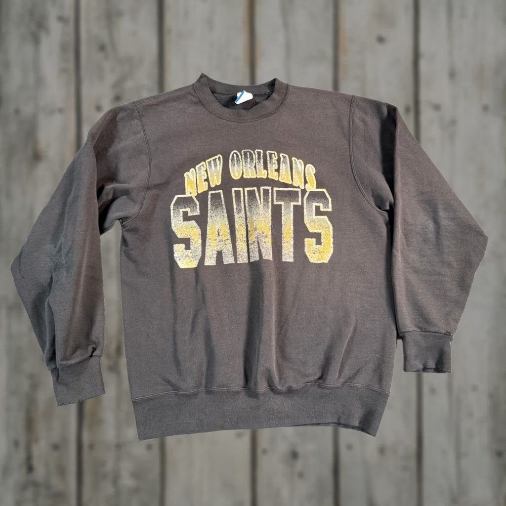 Champion VINTAGE Champion New Orleans Saints Sweatshirt Men's Large Black NFL Football Size US L / EU 52-54 / 3 - 1 Thumbnail