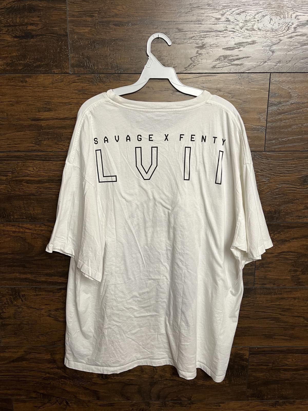 Designer SAVAGE X FENTY: By Rihanna T-shirt Superbowl LVII Show XL Size US XL / EU 56 / 4 - 3 Thumbnail