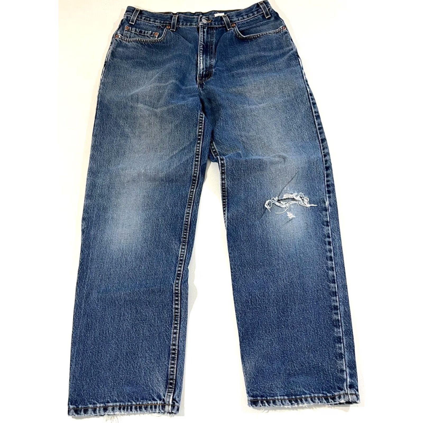 Levi's VINTAGE Levi's 550 Jeans Relaxed Denim Blue 90s Made in USA 36x32 Mens Jeans Distressed Size US 36 / EU 52 - 3 Thumbnail