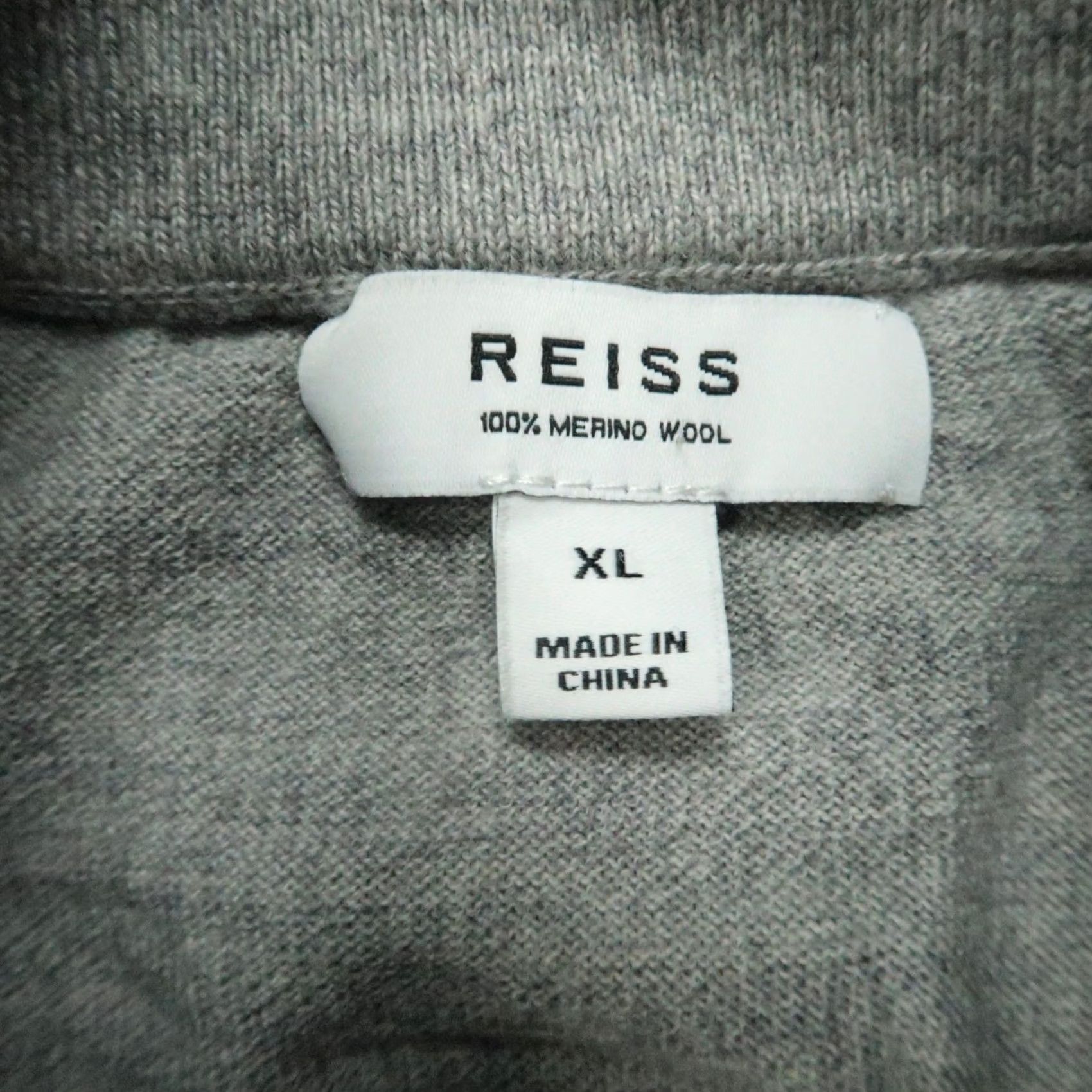 Reiss Reiss Sweater Mens XL Gray Merino Wool Pullover Long Sleeve Quarter Zip Jumper Size US XL / EU 56 / 4 - 3 Thumbnail