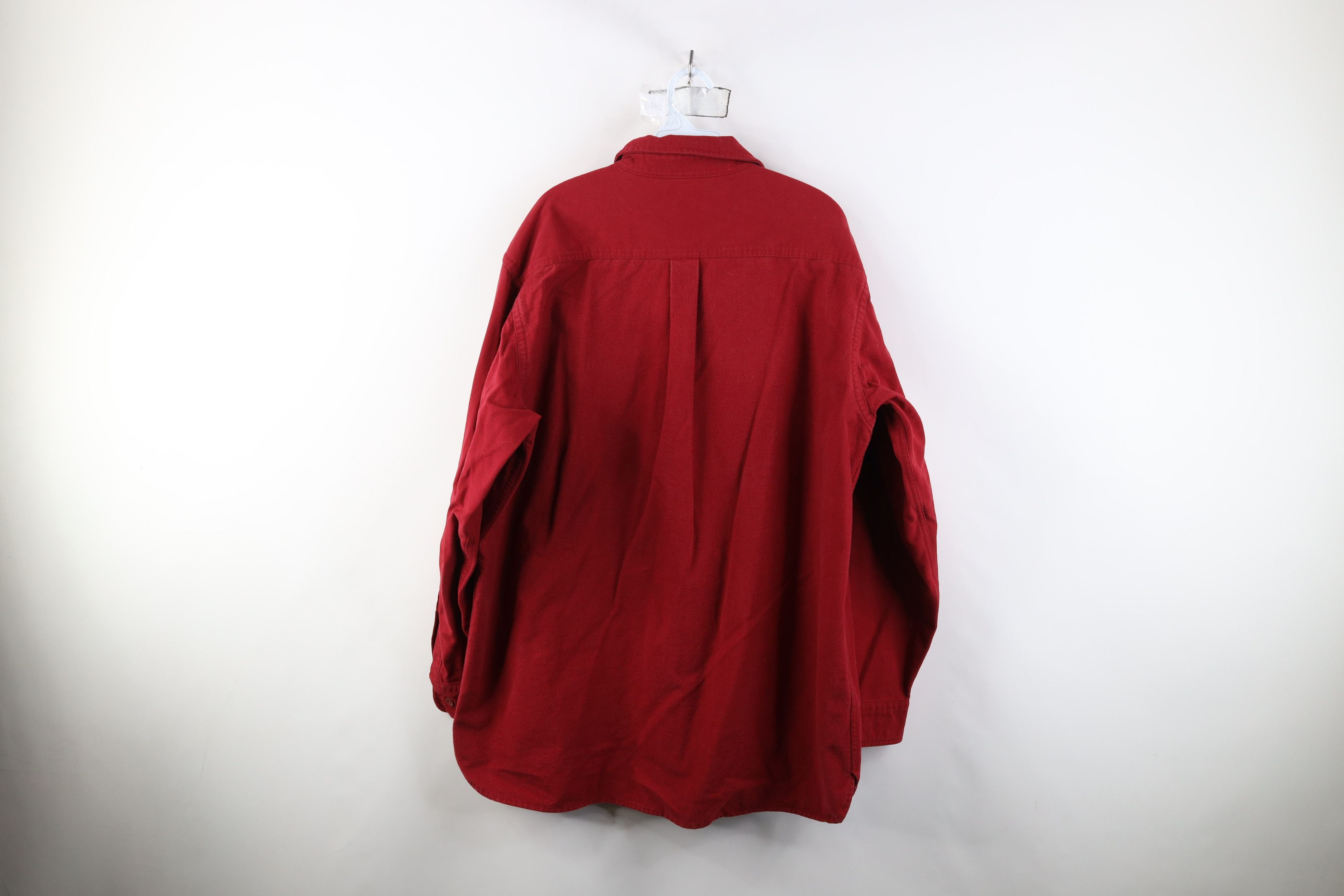L.L. Bean Vintage 90s LL Bean Heavy Chamois Collared Button Shirt Size US XL / EU 56 / 4 - 9 Thumbnail