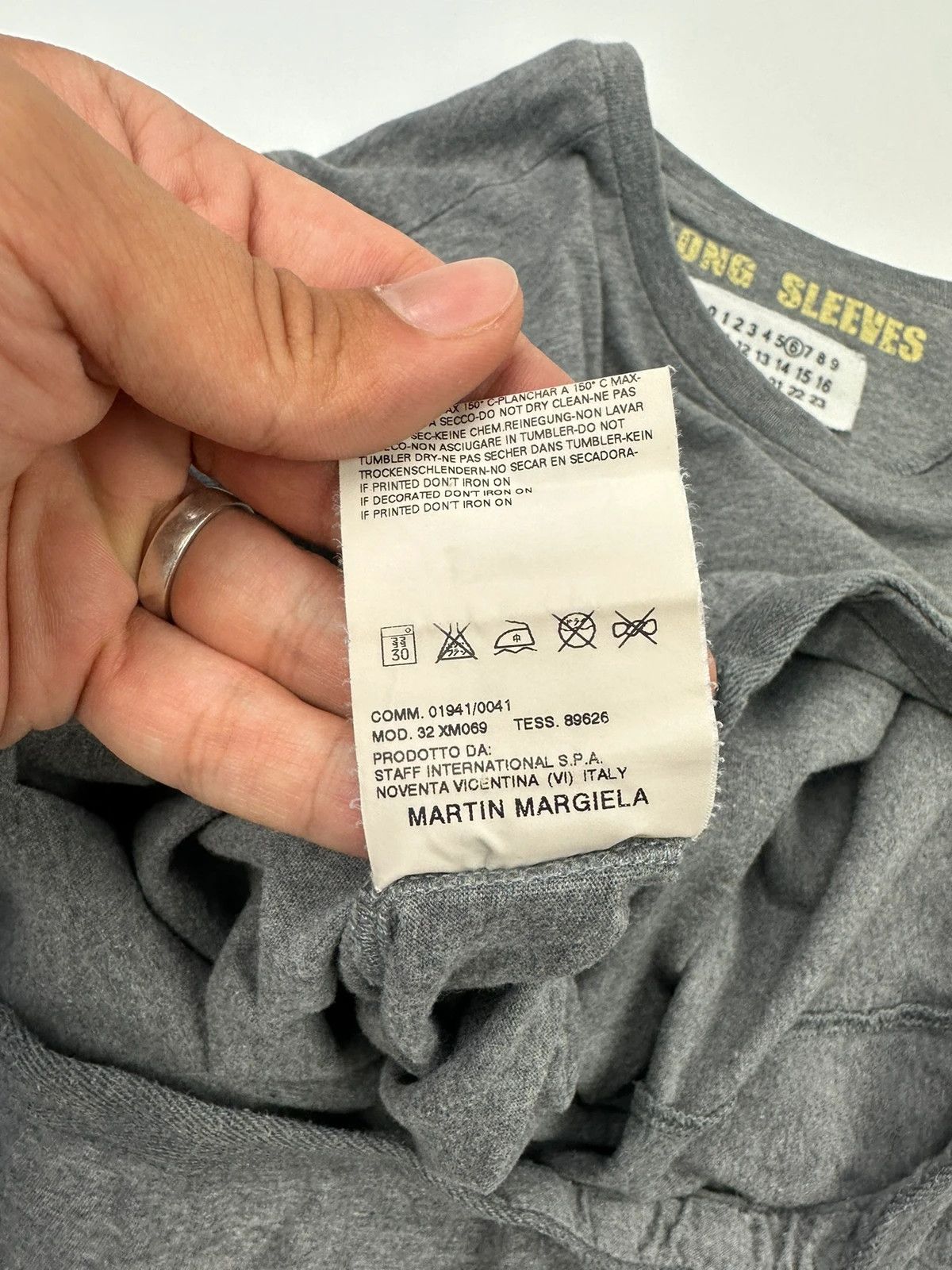 Maison Margiela Martin Margiela 00’s Grey Laces Long Sleeves Tee Size M / US 6-8 / IT 42-44 - 7 Thumbnail