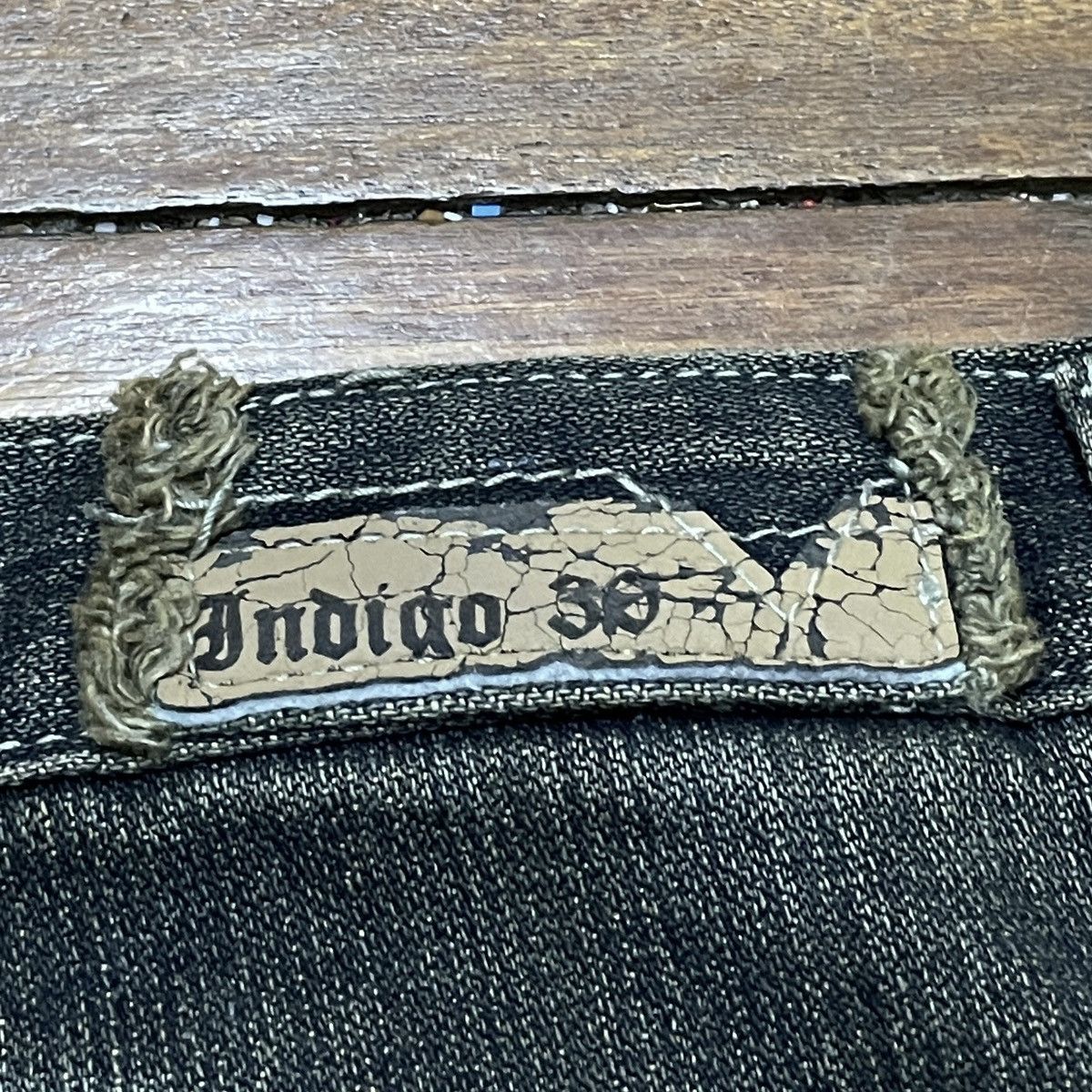 14th Addiction Very Rare Vintage Japanese Brand Indigo 30 Jeans 1990s Size US 32 / EU 48 - 9 Thumbnail
