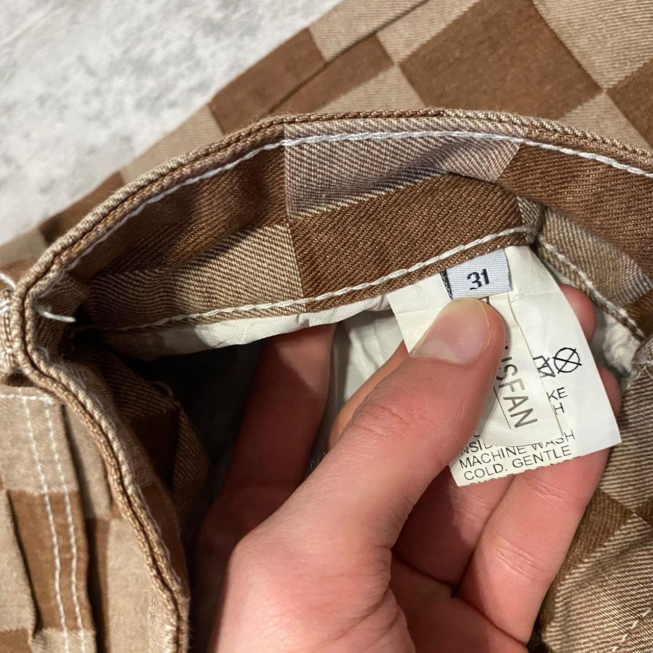Other Brown and tan checkered straight leg trousers Size US M / EU 48-50 / 2 - 5 Thumbnail