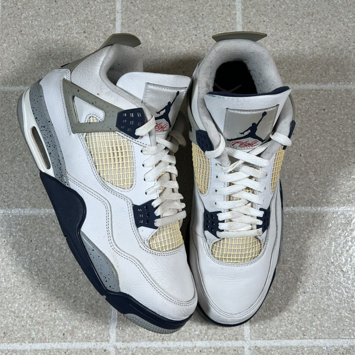 Jordan Brand Air Jordan 4 Midnight Navy Men's Sneakers Size 9.5 White Size US 11 / EU 44 - 1 Thumbnail