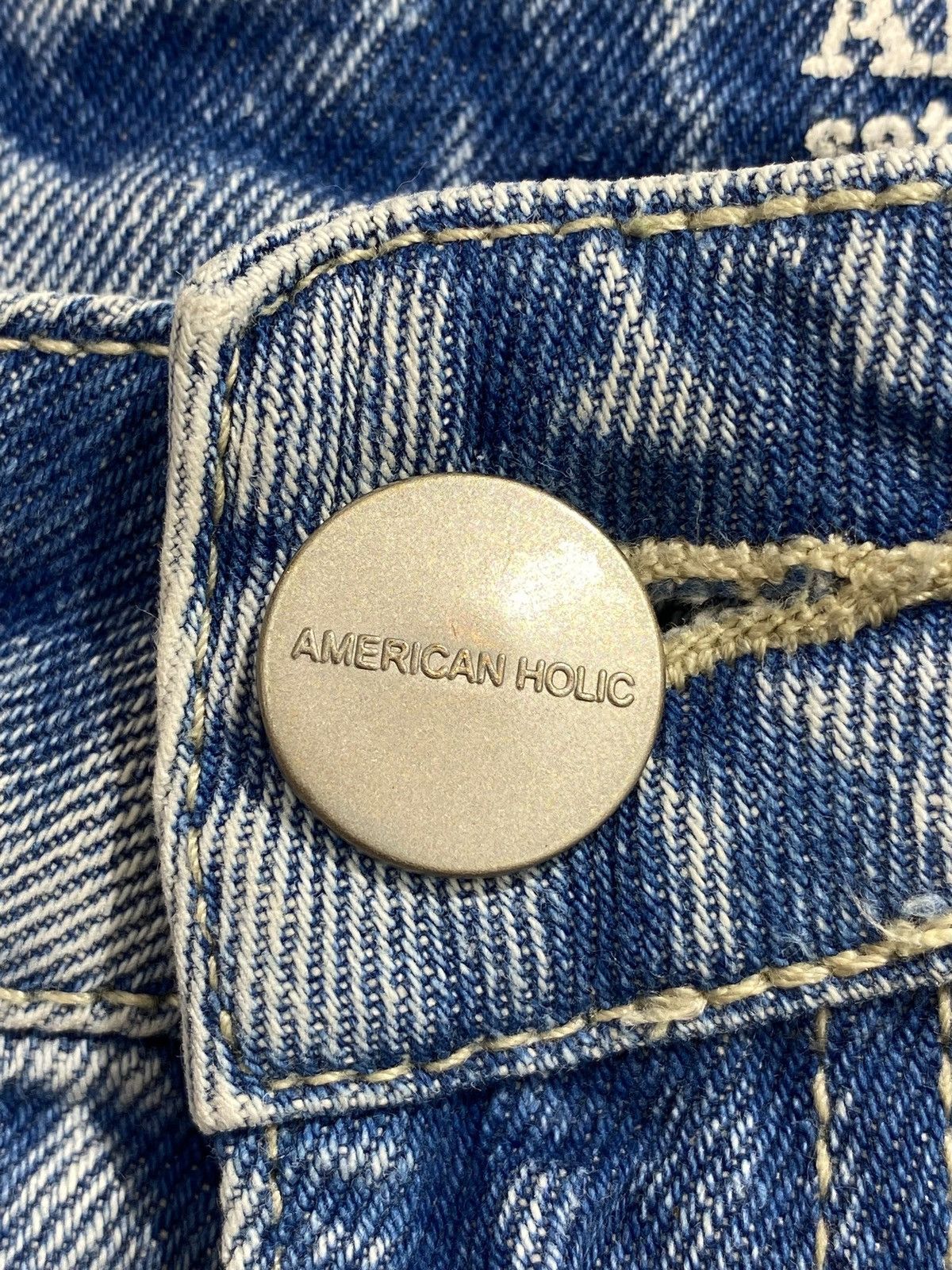 Japanese Brand American Holic Brand Acid Wash Style Baggy Jeans Size US 27 - 11 Thumbnail