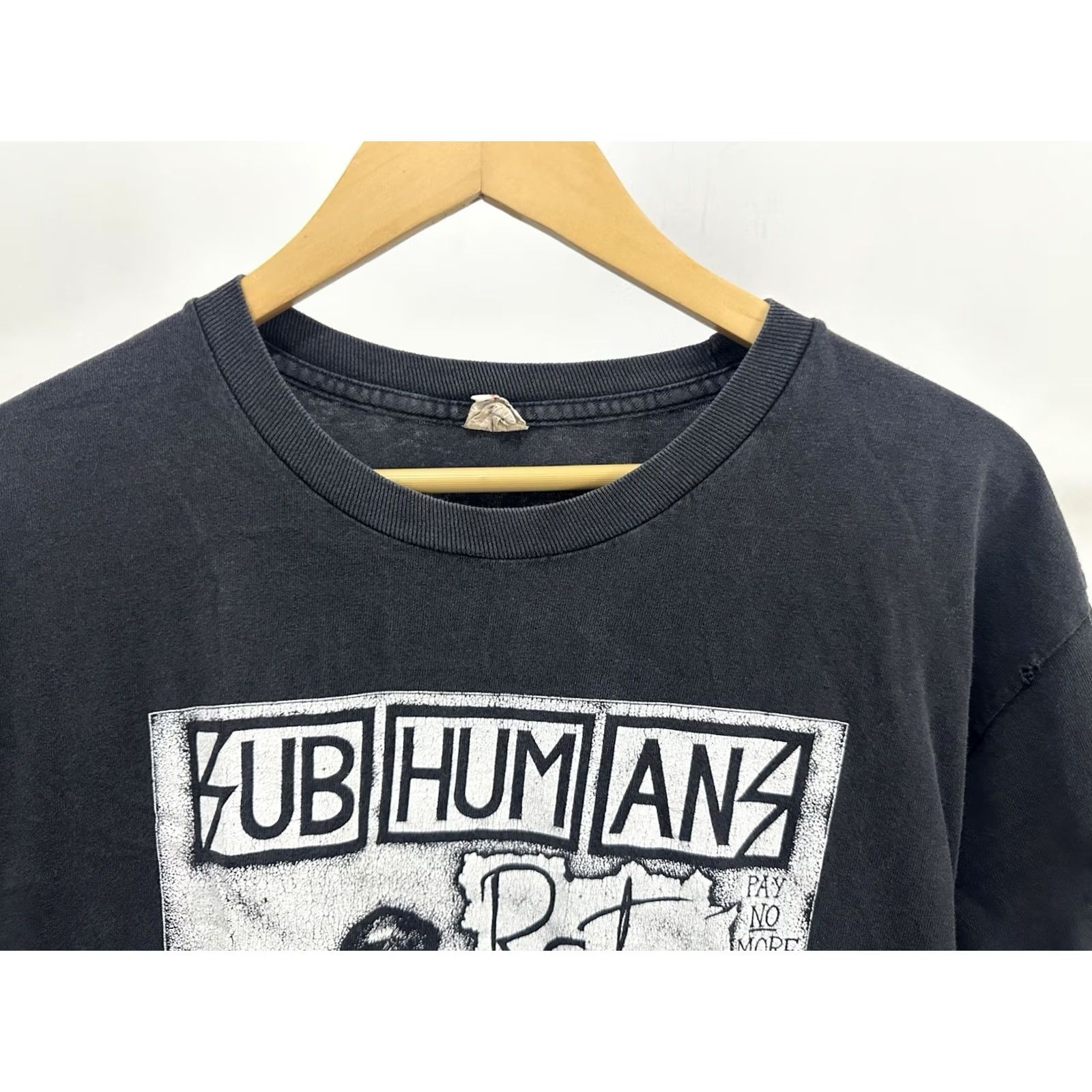 Vintage VTG Subhumans Punk Rock Band Concert Promo Faded Worn Black T-Shirt Size L Size US L / EU 52-54 / 3 - 6 Thumbnail