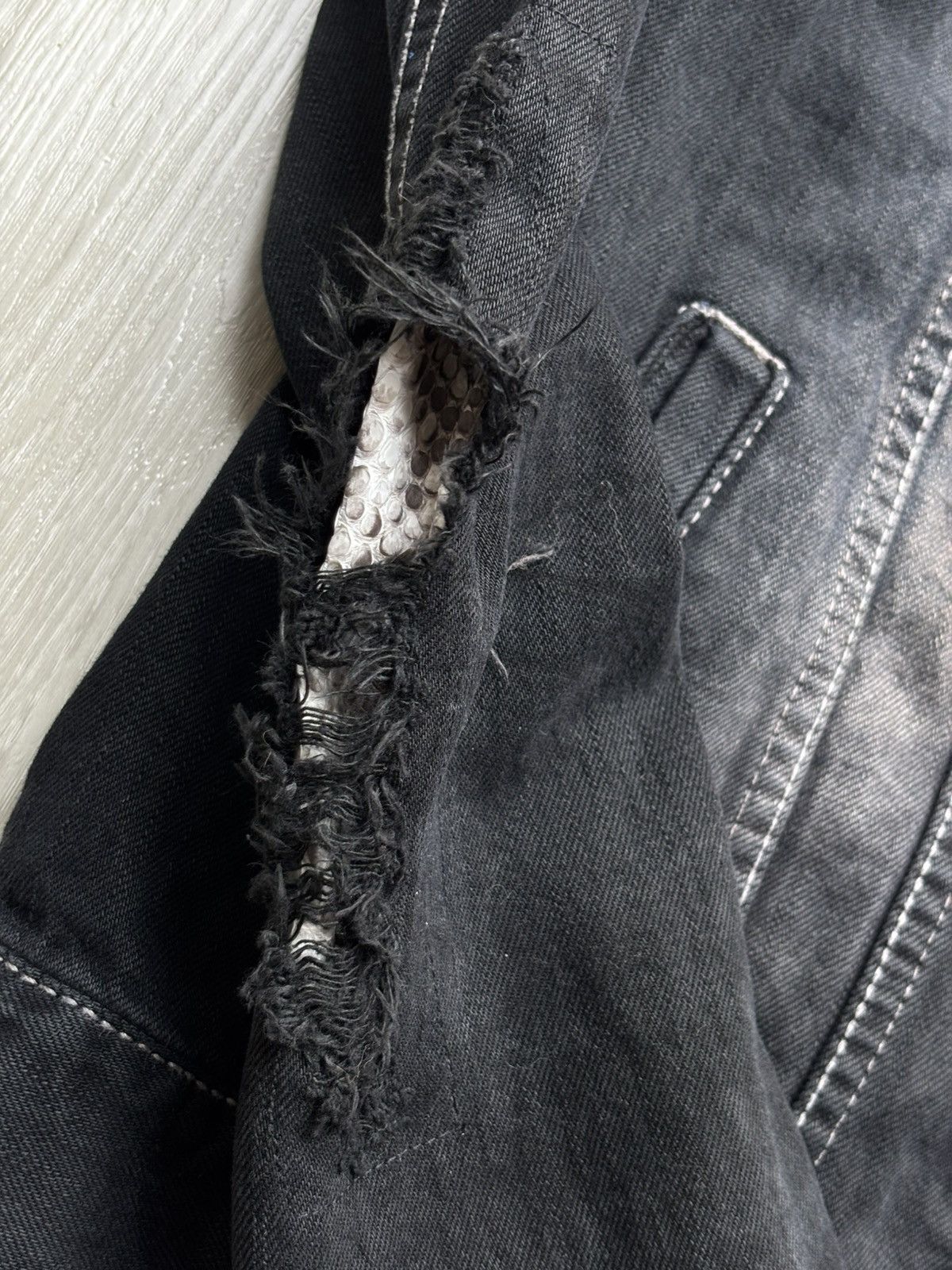 GOSTAR DE FUGA FUGA mudwash fur denim jacket Size US S / EU 44-46 / 1 - 5 Thumbnail