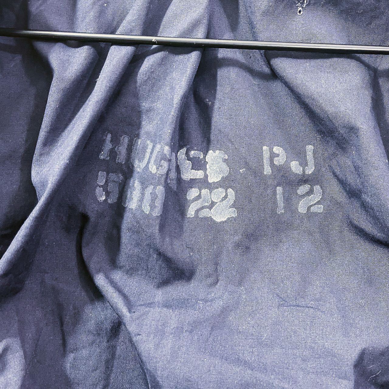 Vintage 1950s USN Navy Blue Trench Coat 21X45 Belted Stenciled Military Size US M / EU 48-50 / 2 - 3 Thumbnail