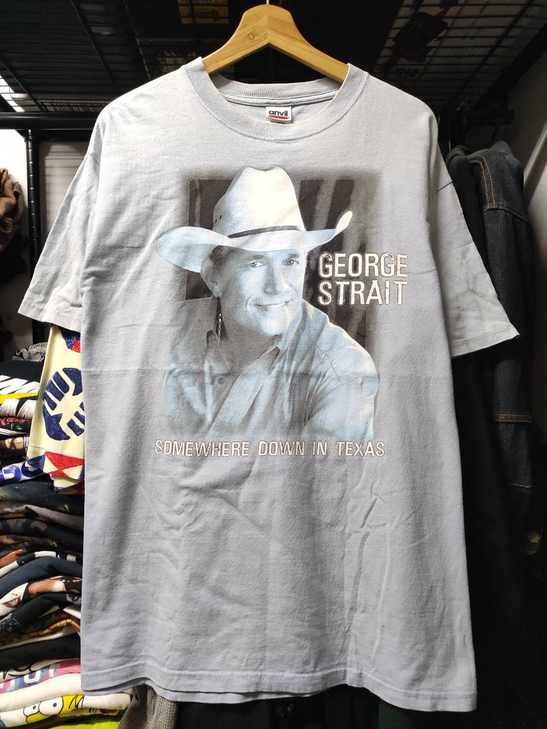 Band Tees Vtg 00's George Strait "Somewhere Down in Texas" Album Promo Size US L / EU 52-54 / 3 - 3 Thumbnail