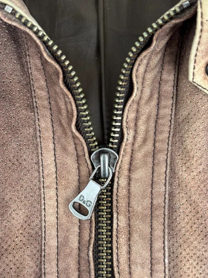 Dolce & Gabbana AW2008 Dolce & Gabbana Brown Perfored Aviator Classy Leather Jacket Size US M / EU 48-50 / 2 - 10 Thumbnail
