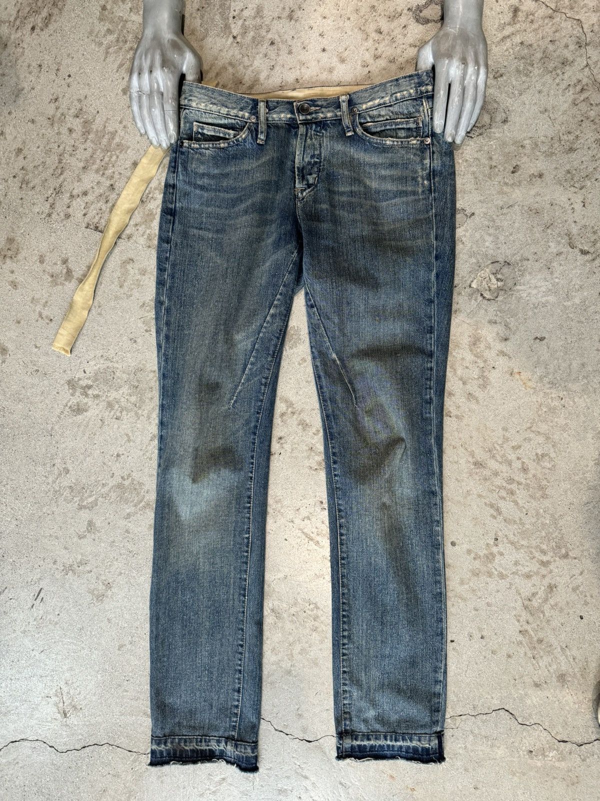 image of Rick Owens x Rick Owens Drkshdw Detroit Jeans Pants in Blue, Men's (Size 28)