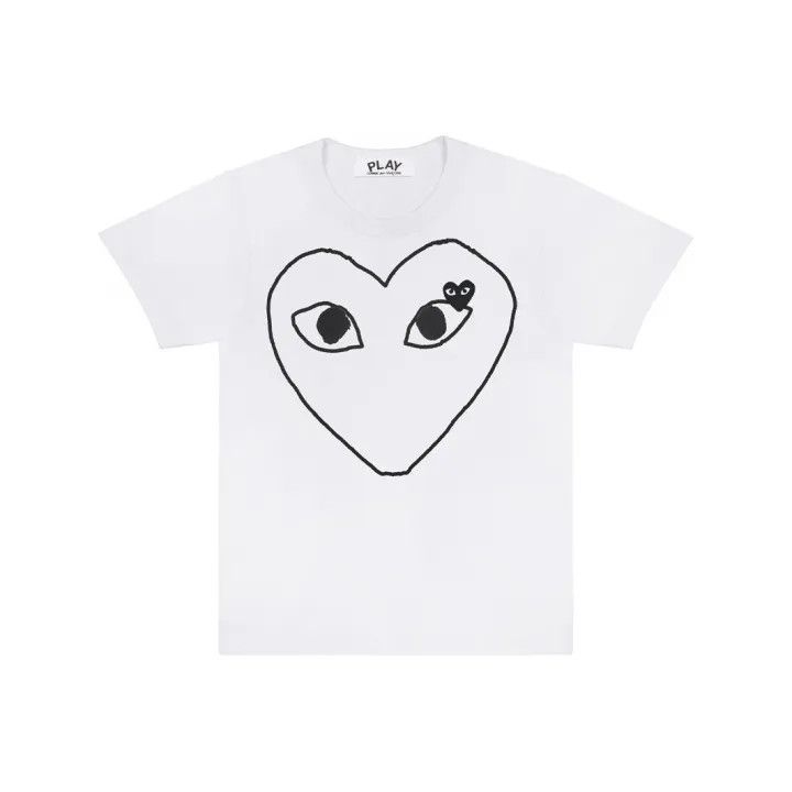 Comme des Garcons Comme des Garçons Play White Heart Graphic T-Shirt 0079 Size M / US 6-8 / IT 42-44 - 1 Thumbnail