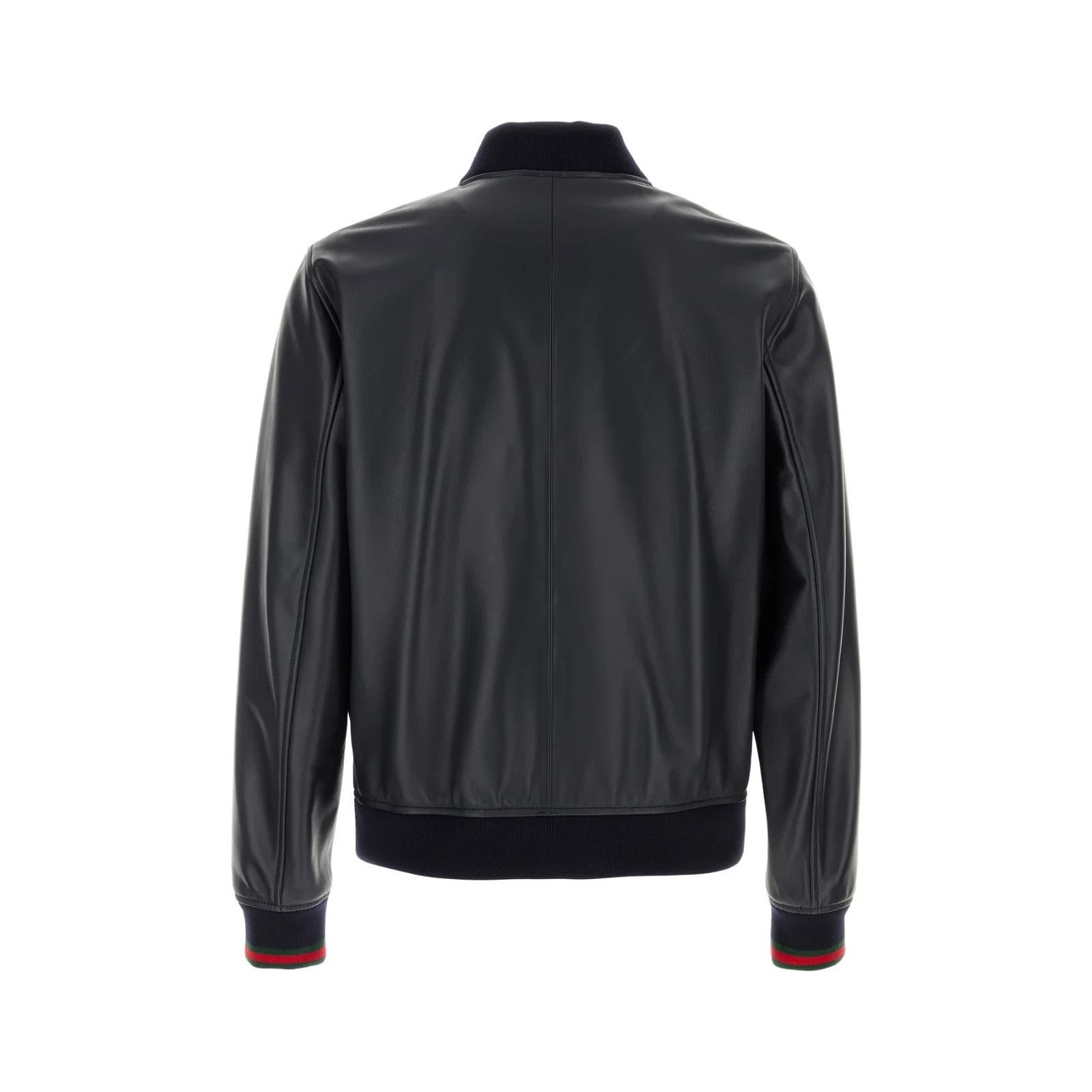 Gucci GUCCI Midnight Blue Leather Bomber Jacket New & Authentic (M Size US M / EU 48-50 / 2 - 2 Thumbnail