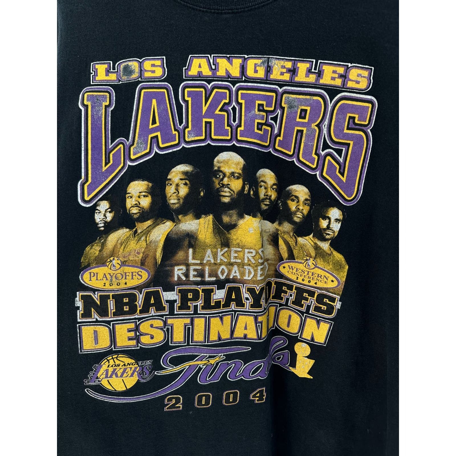 Vintage Vintage Lakers .4 Shirt 2004 Playoffs Shirt Shaq Kobe Ring Size US XL / EU 56 / 4 - 3 Thumbnail