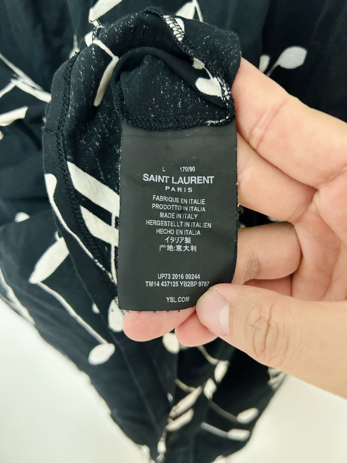 Saint Laurent Paris SAINT LAURENT PARIS by Hedi Slimane 16FW Note Print Tee Size US L / EU 52-54 / 3 - 9 Thumbnail