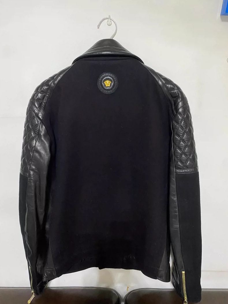 Versace Versace Leather jacket and wool combined with a biker jack Size US M / EU 48-50 / 2 - 3 Thumbnail