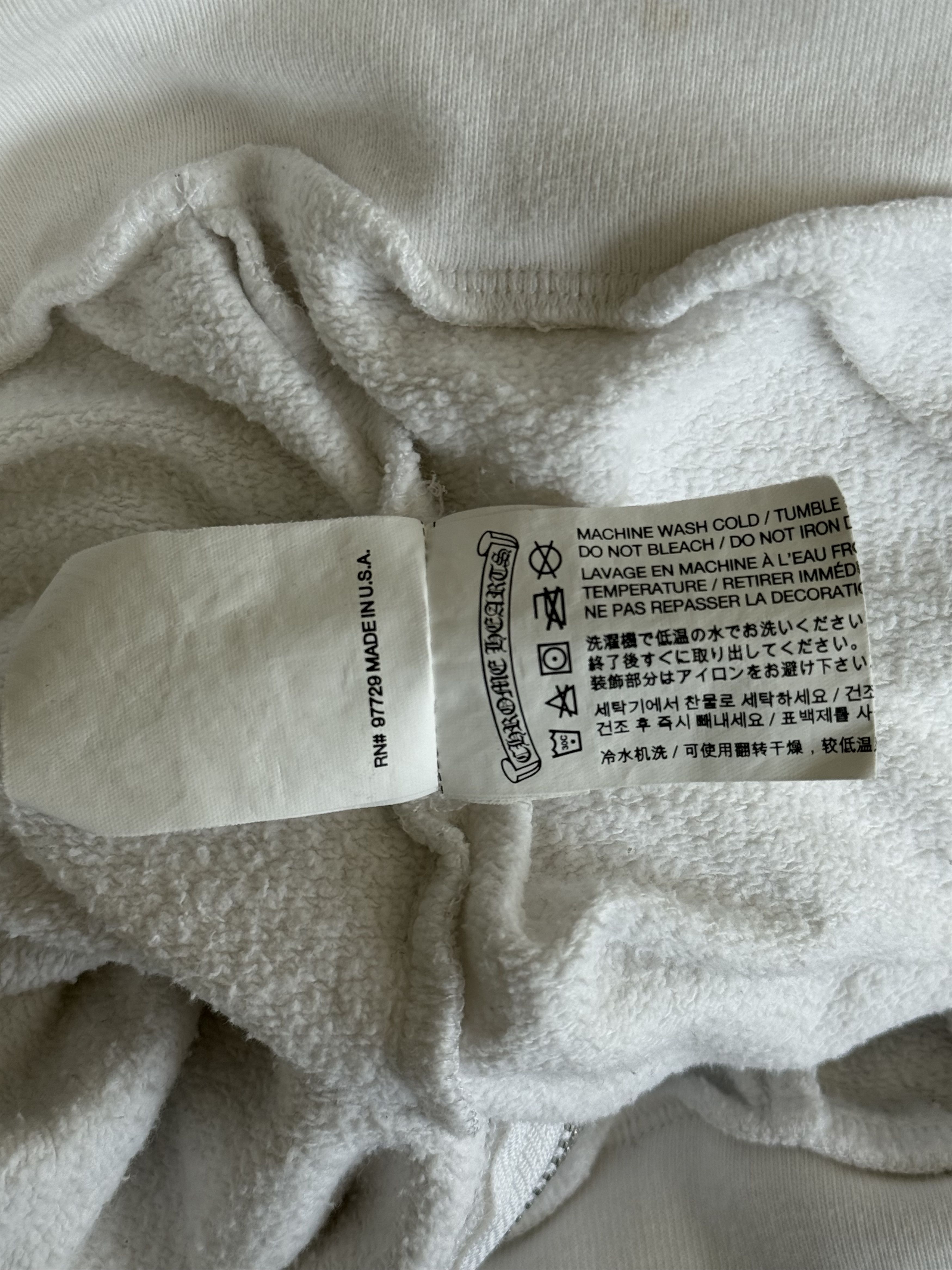 Chrome Hearts Chrome Hearts White & Black Script Logo Zip Up Hoodie Size US M / EU 48-50 / 2 - 5 Thumbnail