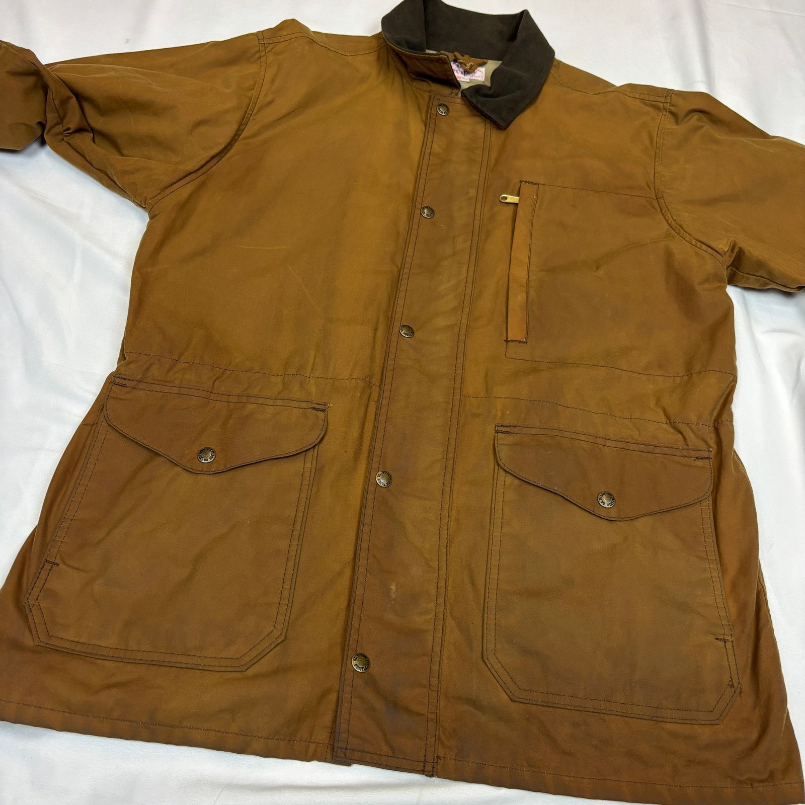 Filson Vintage Filson Mile Marker Waxed Cloth Cotton Jacket Men XL Size US XL / EU 56 / 4 - 9 Thumbnail