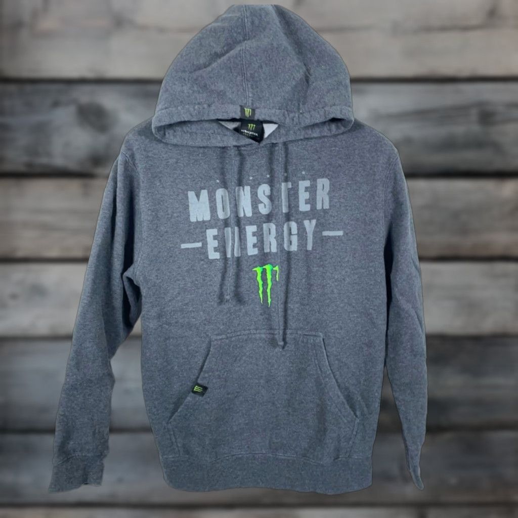 Vintage Monster Energy Hoodie Men Small Dark Gray Drawstring Sweatshirt Official Item Size US S / EU 44-46 / 1 - 1 Thumbnail