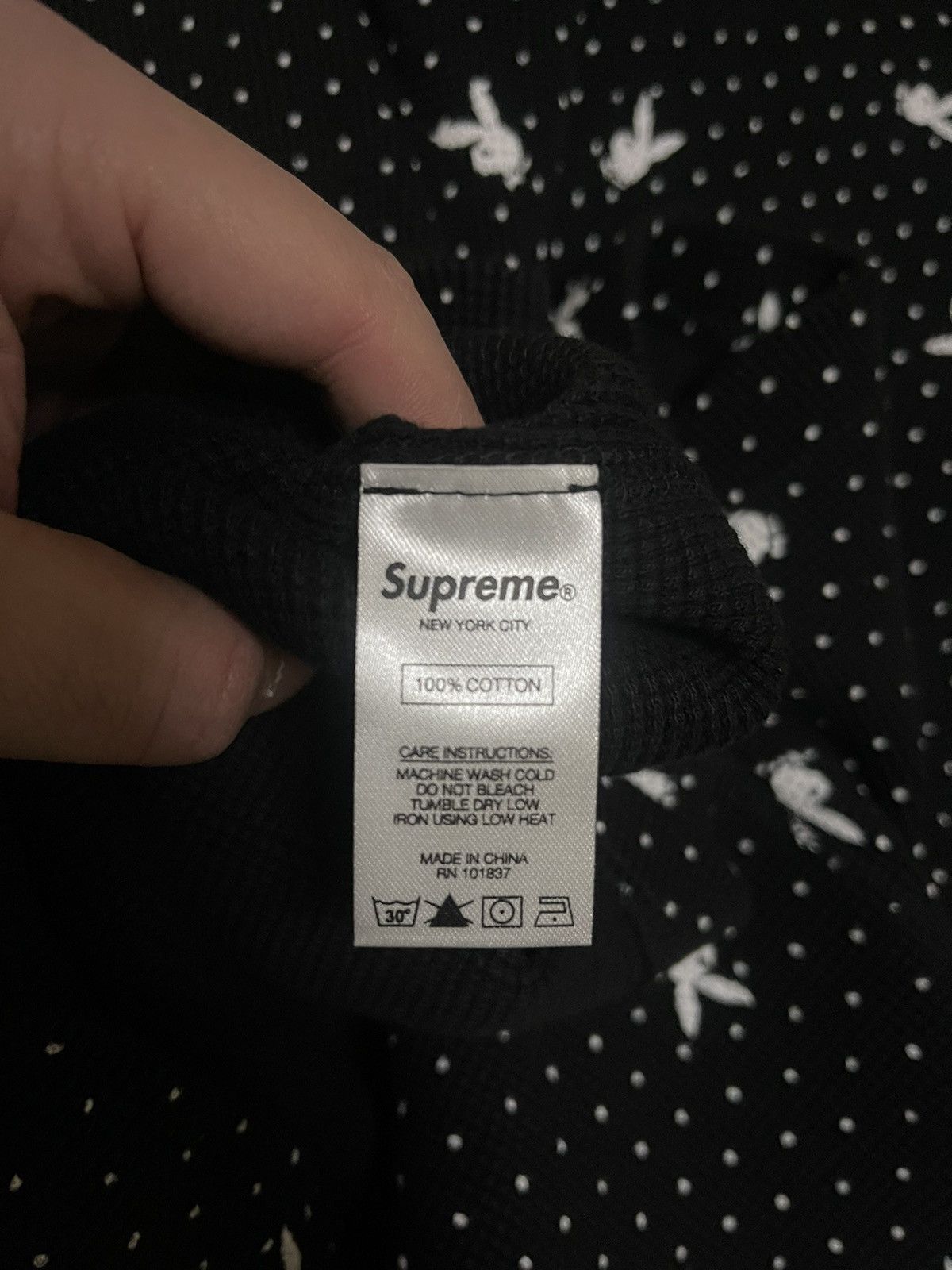 Playboy × Supreme Supreme playboy waffle thermal crewneck crew Size US M / EU 48-50 / 2 - 5 Thumbnail