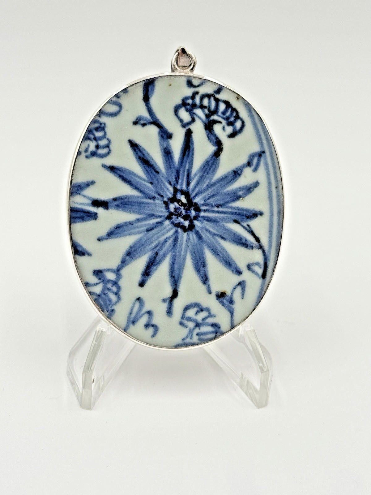 Other Ming Dynasty Porcelain Pendant in Sterling with 925 chain Size ONE SIZE - 3 Thumbnail