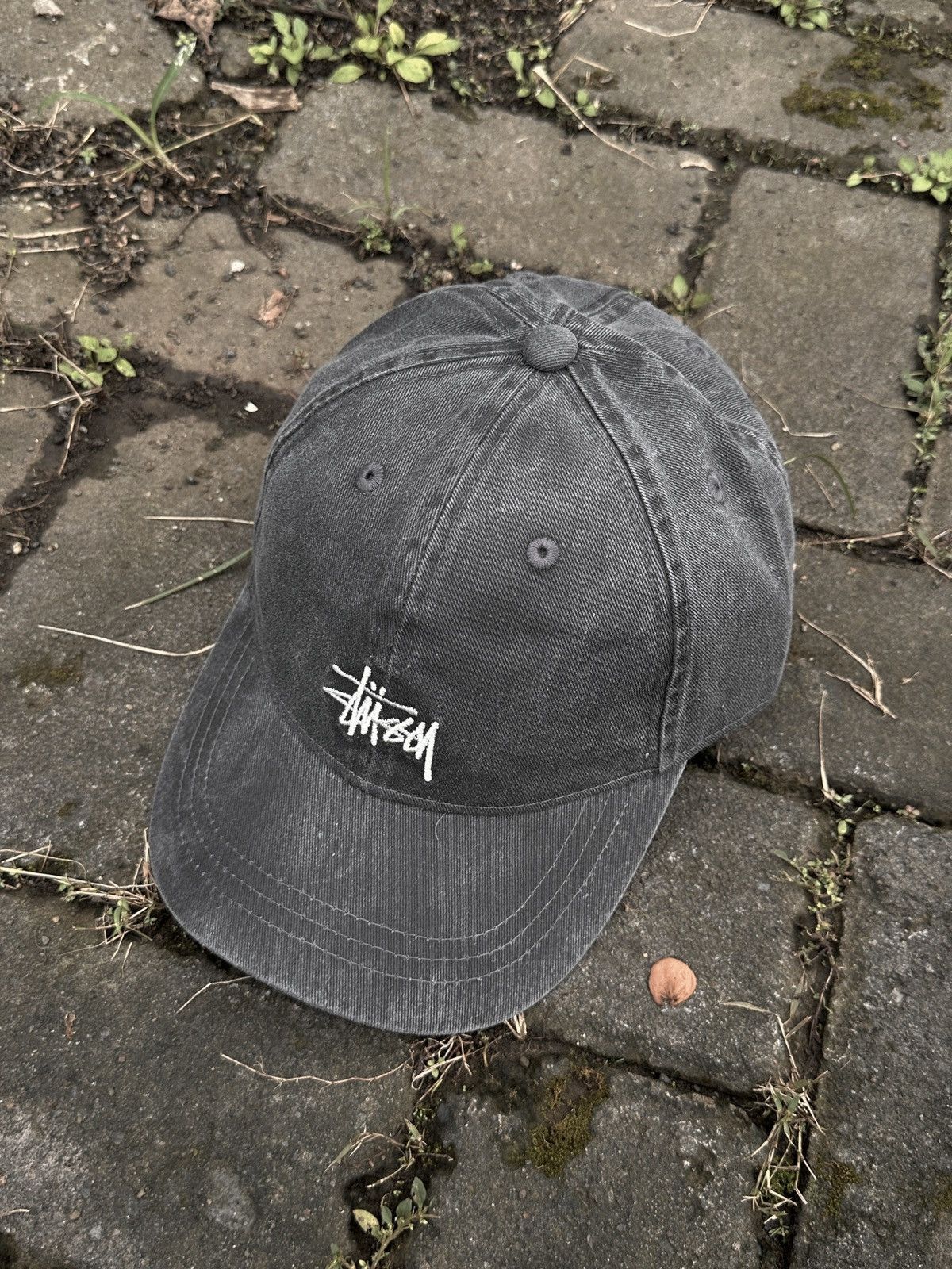 Stussy Stussy Basic Washed Low pro cap - Charcoal Size ONE SIZE - 8 Thumbnail