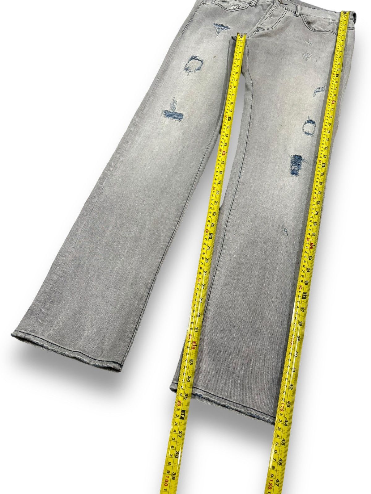 GAS Vintage Gas Anders Faded Patched Distressed Grunge Jeans Size US 33 - 14 Thumbnail