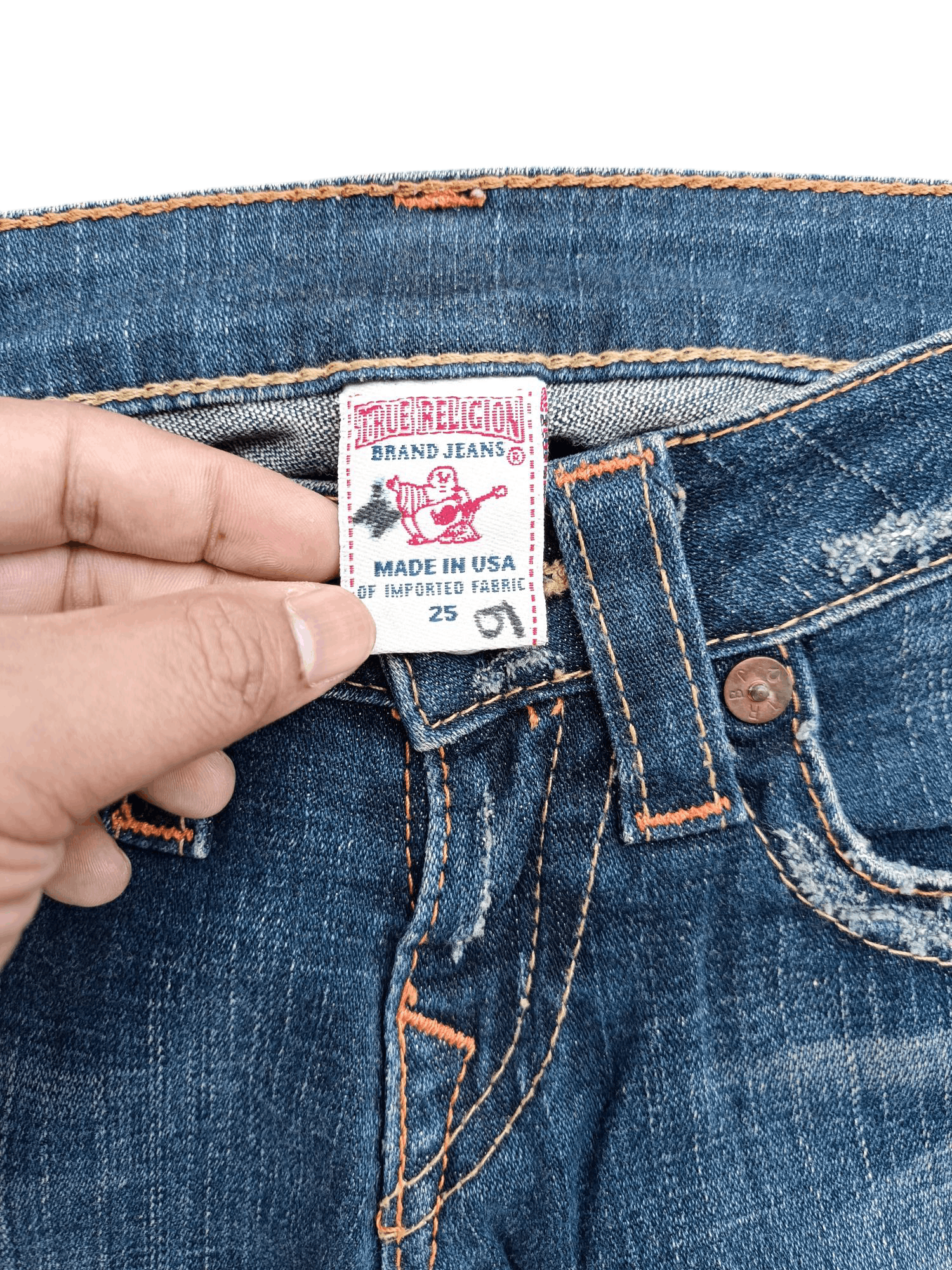 True Religion × Vintage VINTAGE TRUE RELIGION BILLY DISTRESSED DENIM TR023 Size 26" / US 2 / IT 38 - 14 Thumbnail