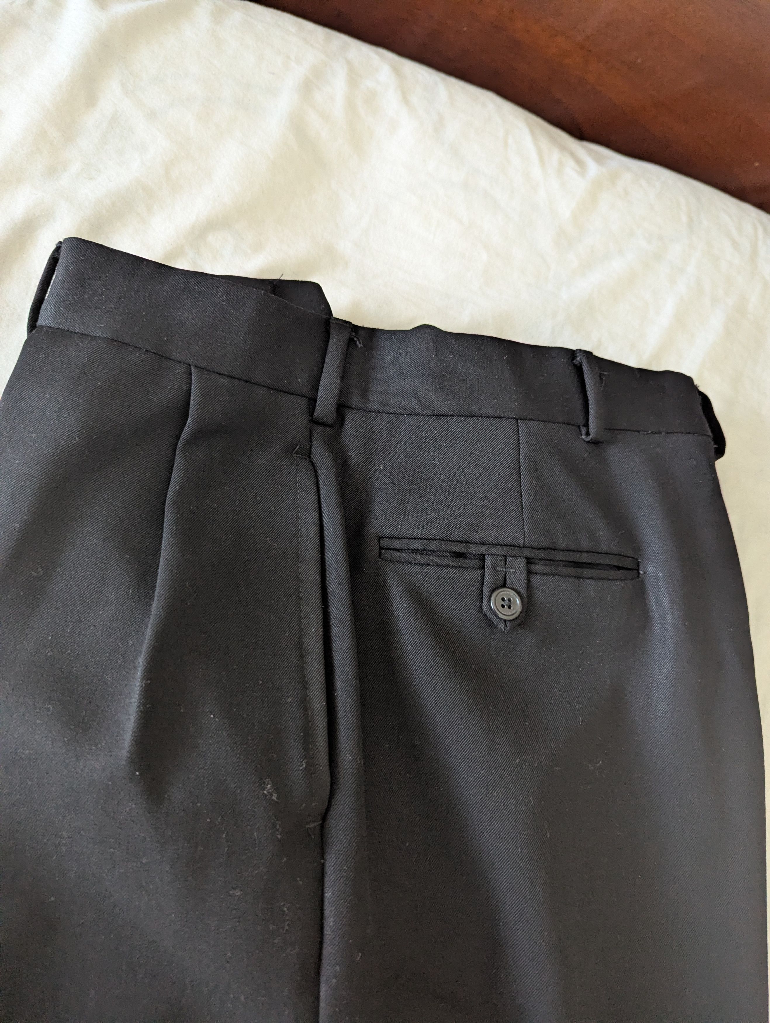 Polo Ralph Lauren Vintage Wool Black Pant Size 38L - 2 Thumbnail