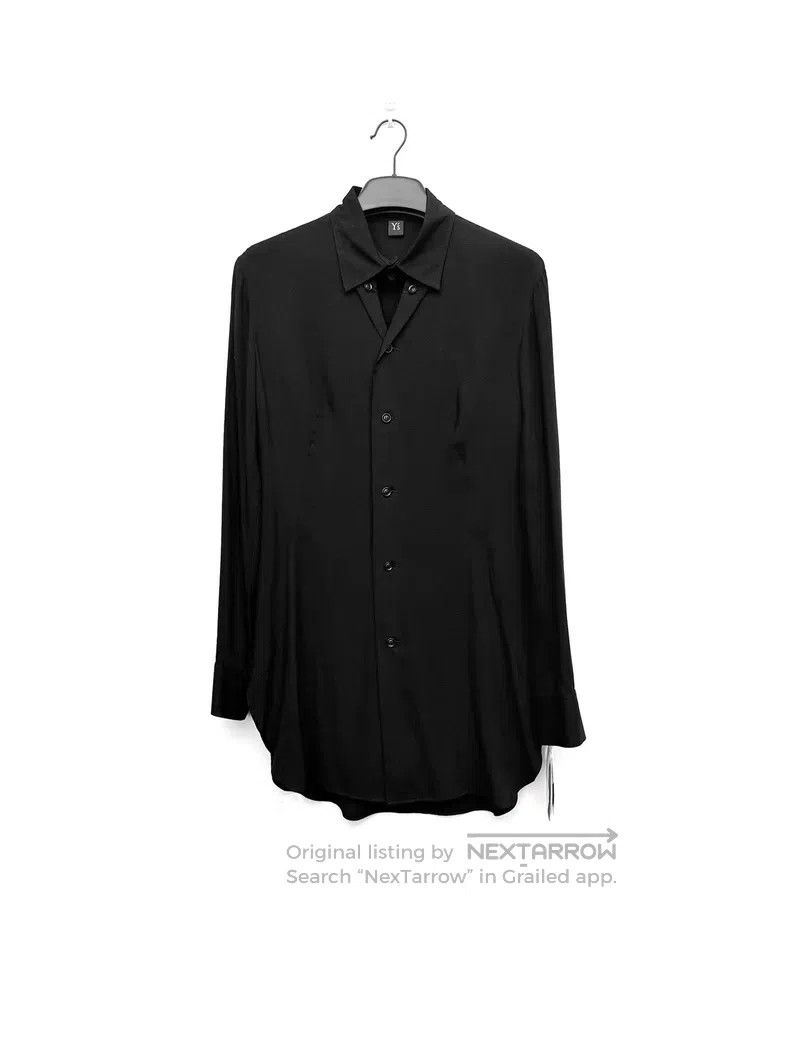 Yohji Yamamoto Yohji Yamamoto Open Neck Drape Long Sleeve Shirt Size US L / EU 52-54 / 3 - 2 Thumbnail