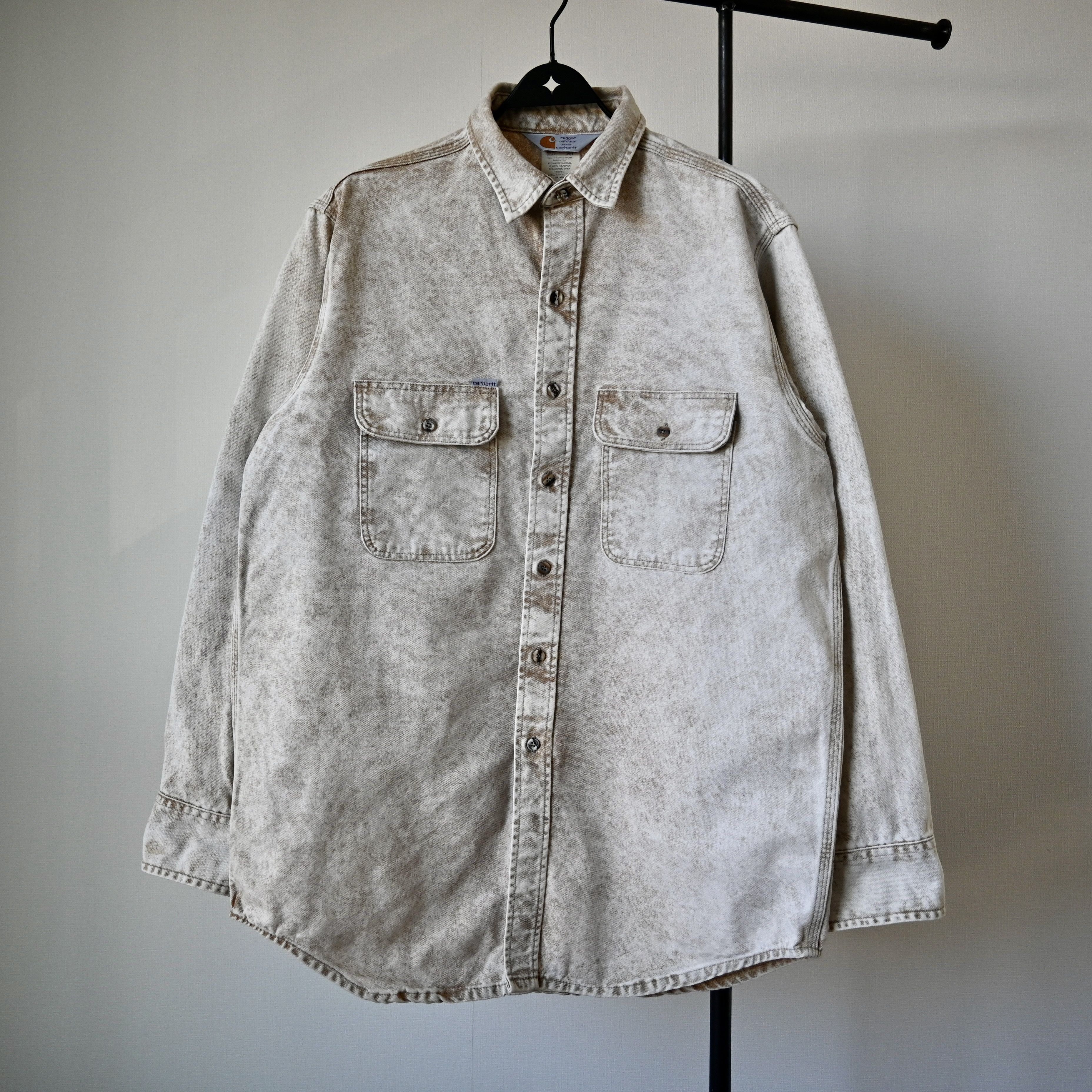 Carhartt VTG Carhartt acid brown duck work shirt, made in USA Size US L / EU 52-54 / 3 - 1 Thumbnail