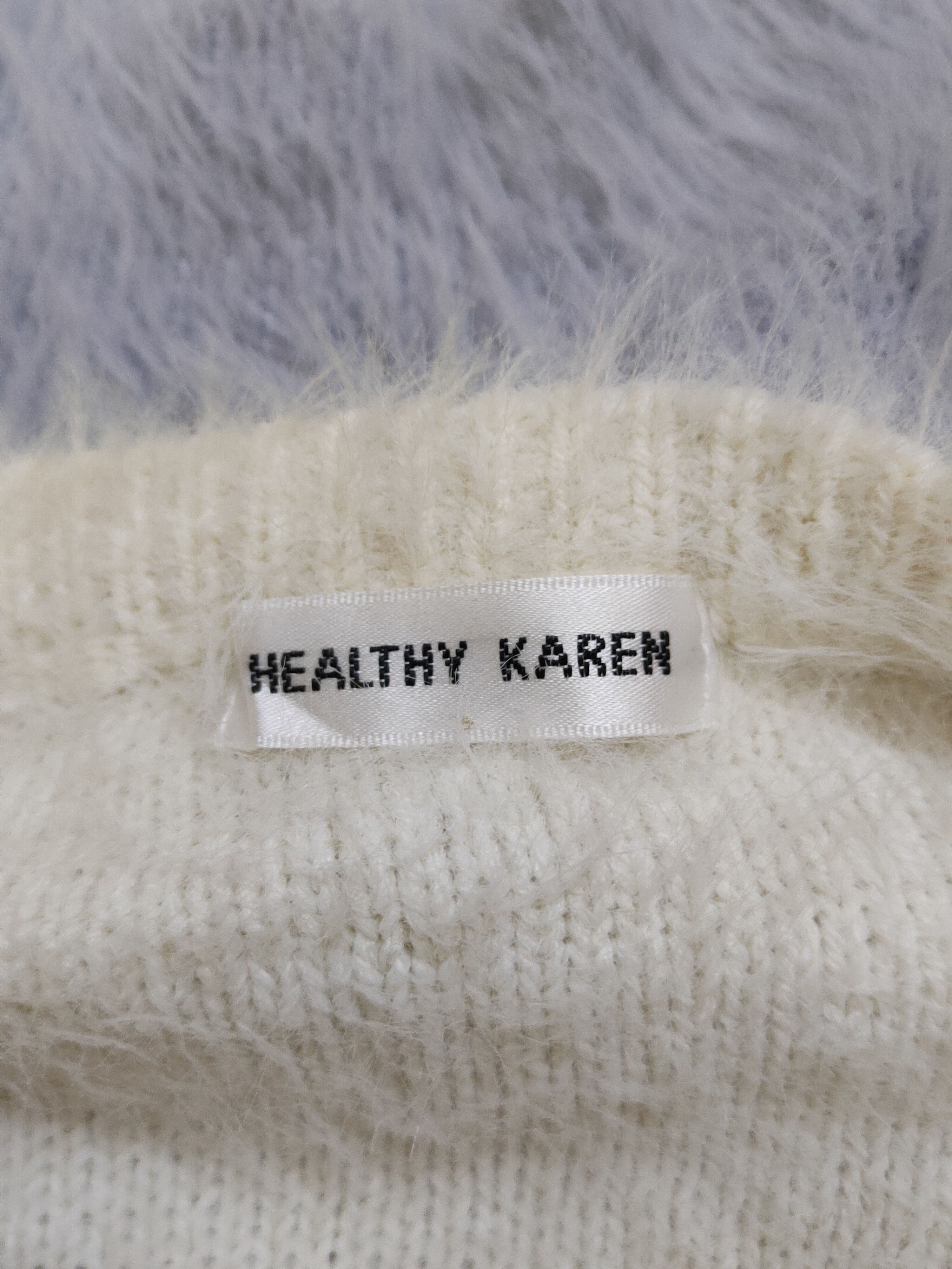 Homespun Knitwear Healthy Karen Blue Shag Shaggy Fur Mohair Knitwear #S2279 Size L / US 10 / IT 46 - 12 Thumbnail