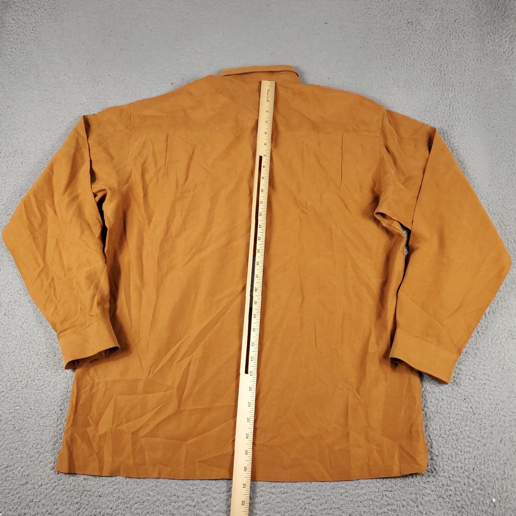 BUGATCHI Bugatchi Uomo Shirt Mens Large Orange Casual Button Up Long Sleeve Size US L / EU 52-54 / 3 - 3 Thumbnail