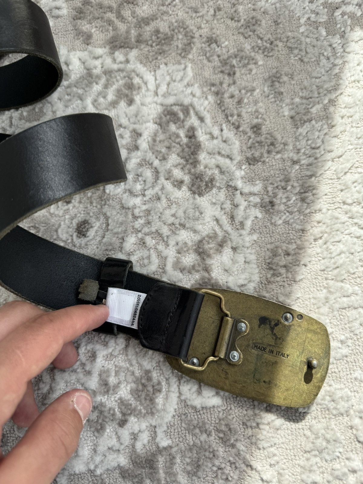 Dolce & Gabbana DOLCE & GABBANA Leather Belt Logo Buckle Y2k style Size ONE SIZE - 3 Thumbnail
