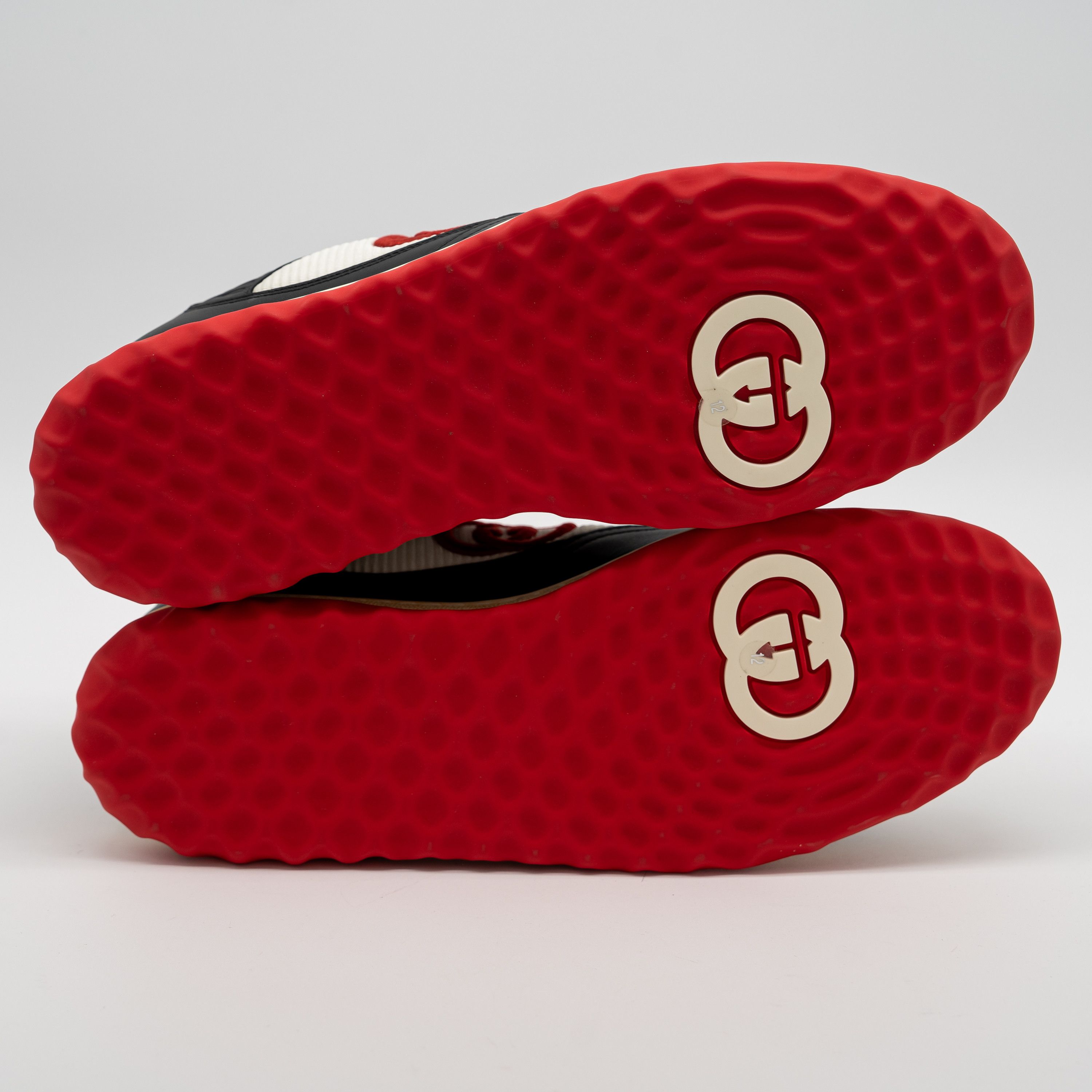 Gucci 12.5 US Gucci MAC80 Sneakers Black White Red Distressed Size US 12.5 / EU 45-46 - 6 Thumbnail
