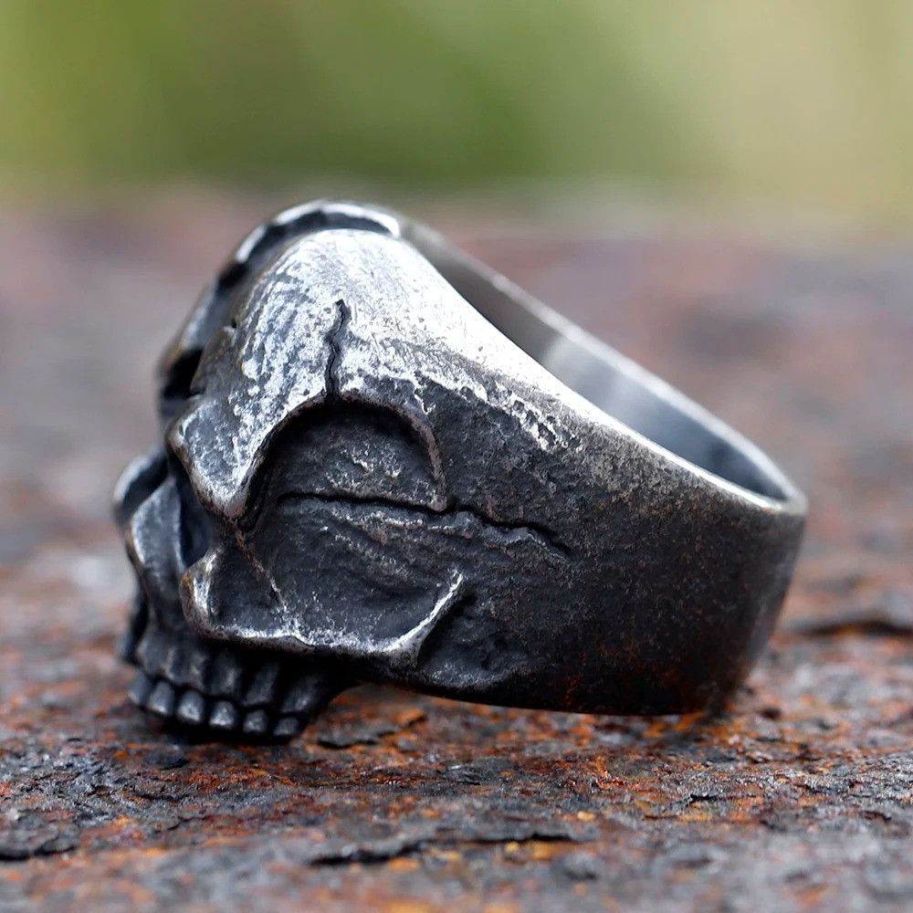 Jewelry Skull Ring Streetwear Jewelry Fashion Gift Size ONE SIZE - 3 Thumbnail