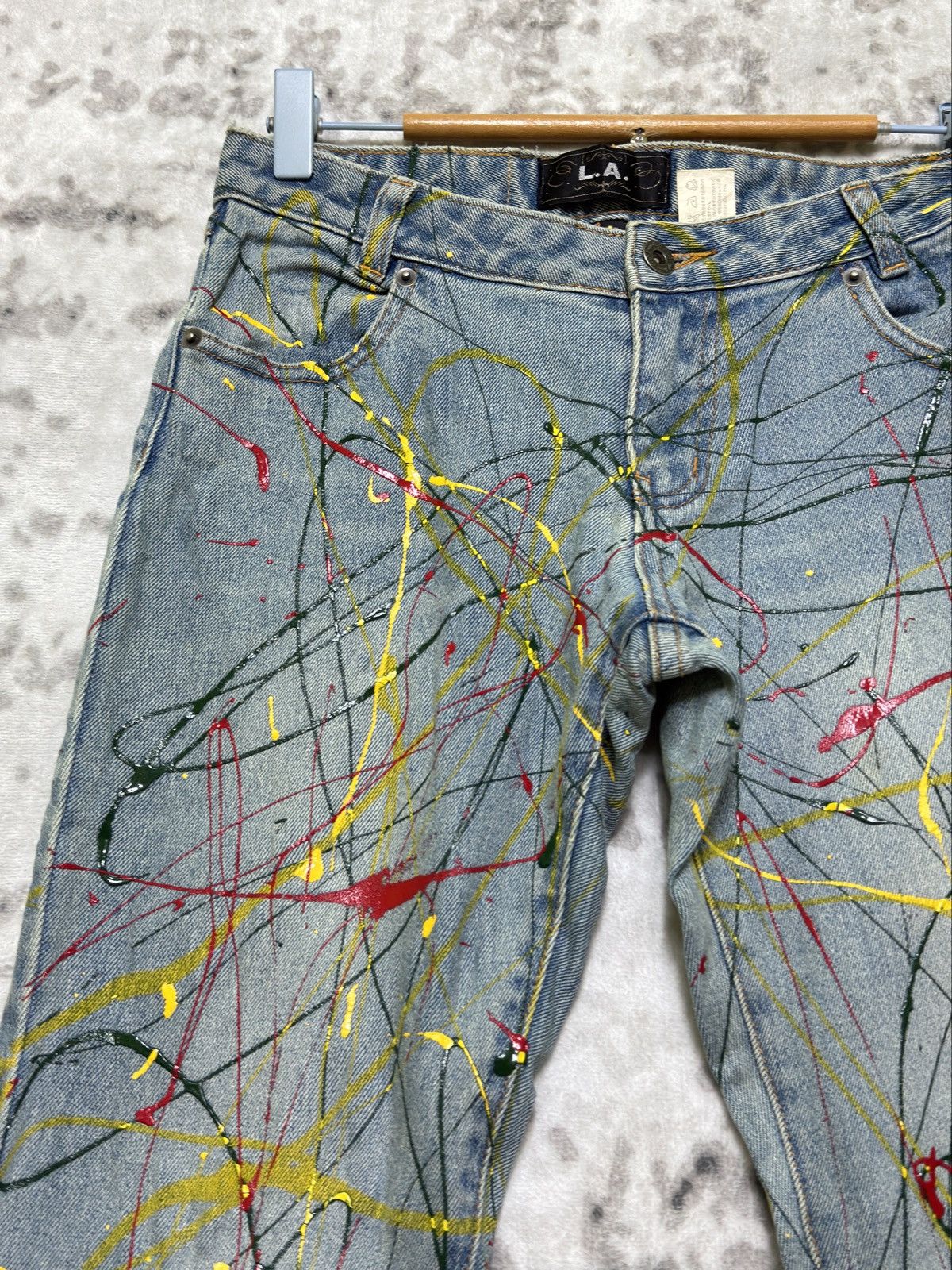 Hysteric Glamour Flare LA Jeans Paint Splash Junya Watanabe Style Bootcut Size US 26 / EU 42 - 4 Thumbnail