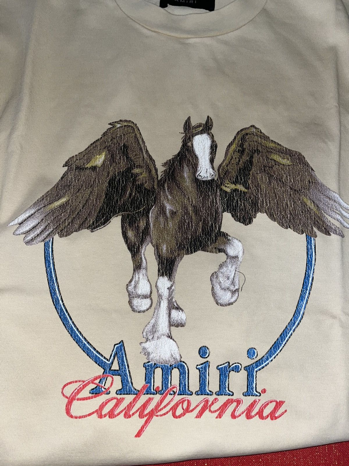 Amiri Amiri Clydesdale Vintage Pegasus T-Shirt Sz XL Size US XL / EU 56 / 4 - 15 Thumbnail