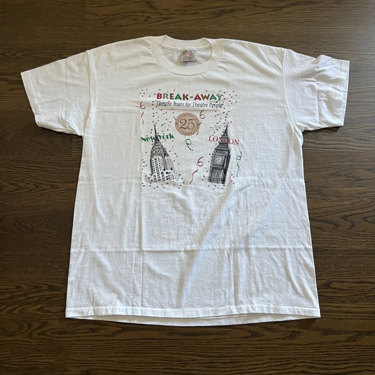 Vintage Vintage 90s Theater Tour New York London shirt Size US XL / EU 56 / 4 - 1 Thumbnail