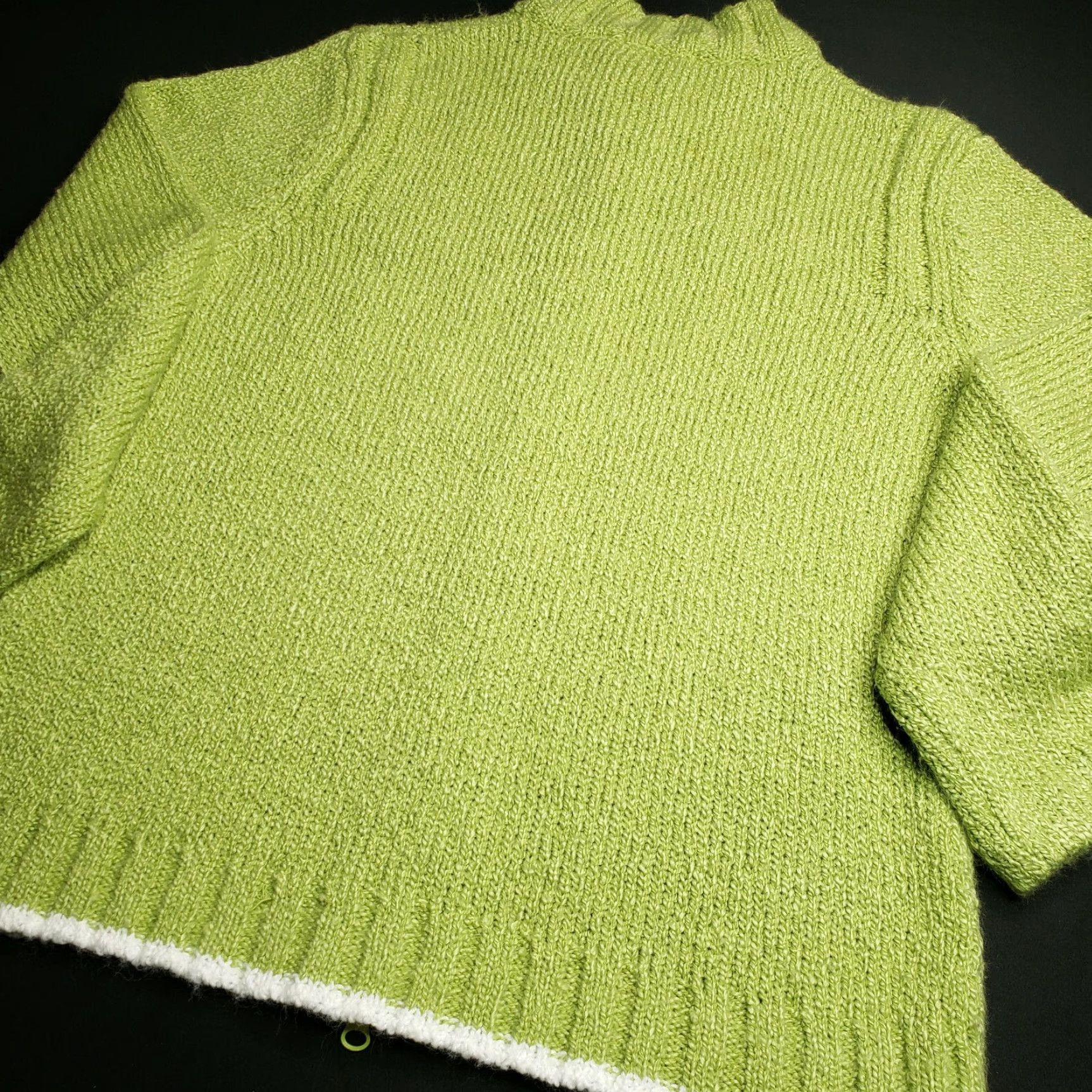 Vintage Nomadic Traders Green Zip Up Cardigan Sweater L Women Regular Knit Zip Front, 100% Acrylic, Casual Size L / US 10 / IT 46 - 6 Thumbnail
