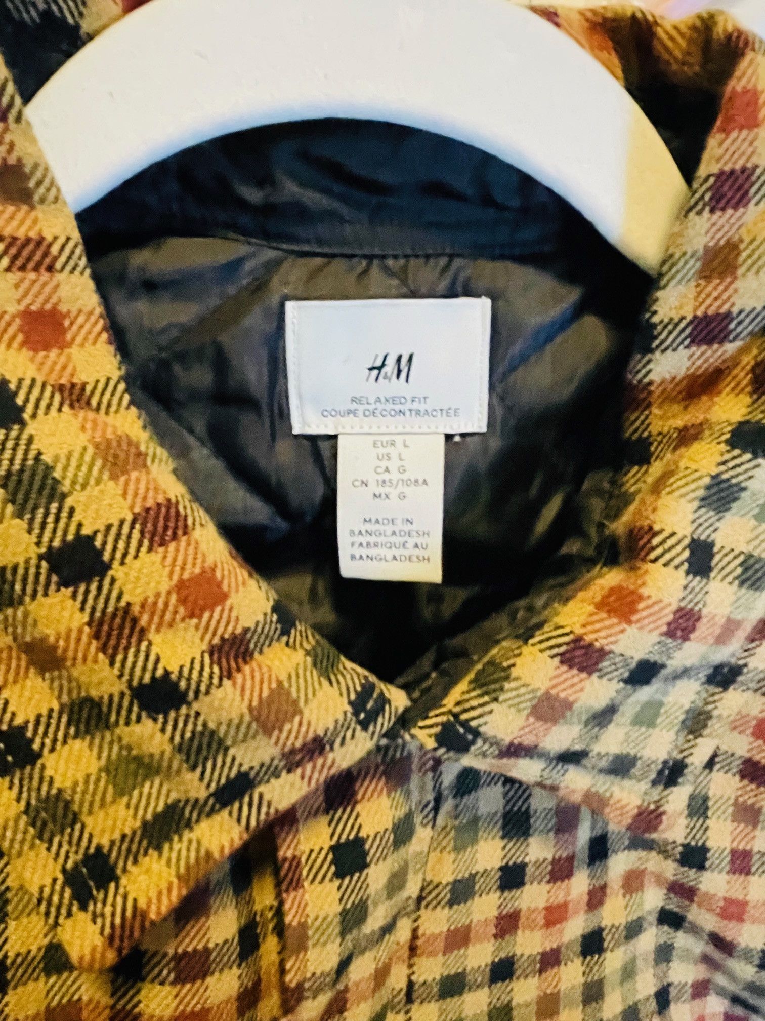 H&M H&M Large Tan Checked Shirt Jacket Size US L / EU 52-54 / 3 - 2 Thumbnail