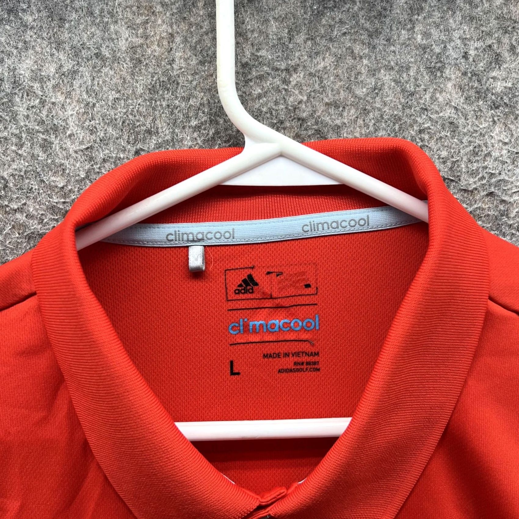 Adidas Adidas Golf Polo Shirt Mens Large Red Climacool 3 Stripe Short Sleeve Polo Shirt Mens L Red Climacool Size US L / EU 52-54 / 3 - 2 Thumbnail