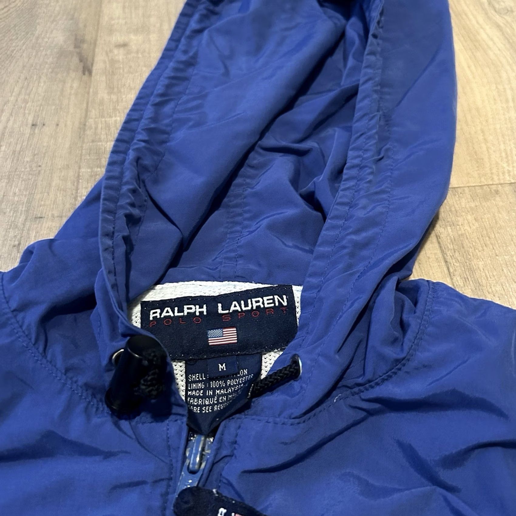 Polo Ralph Lauren VINTAGE Polo Sport Ralph Lauren Mens Medium Windbreaker Lightweight Spellout 90s Blue Size US M / EU 48-50 / 2 - 3 Thumbnail