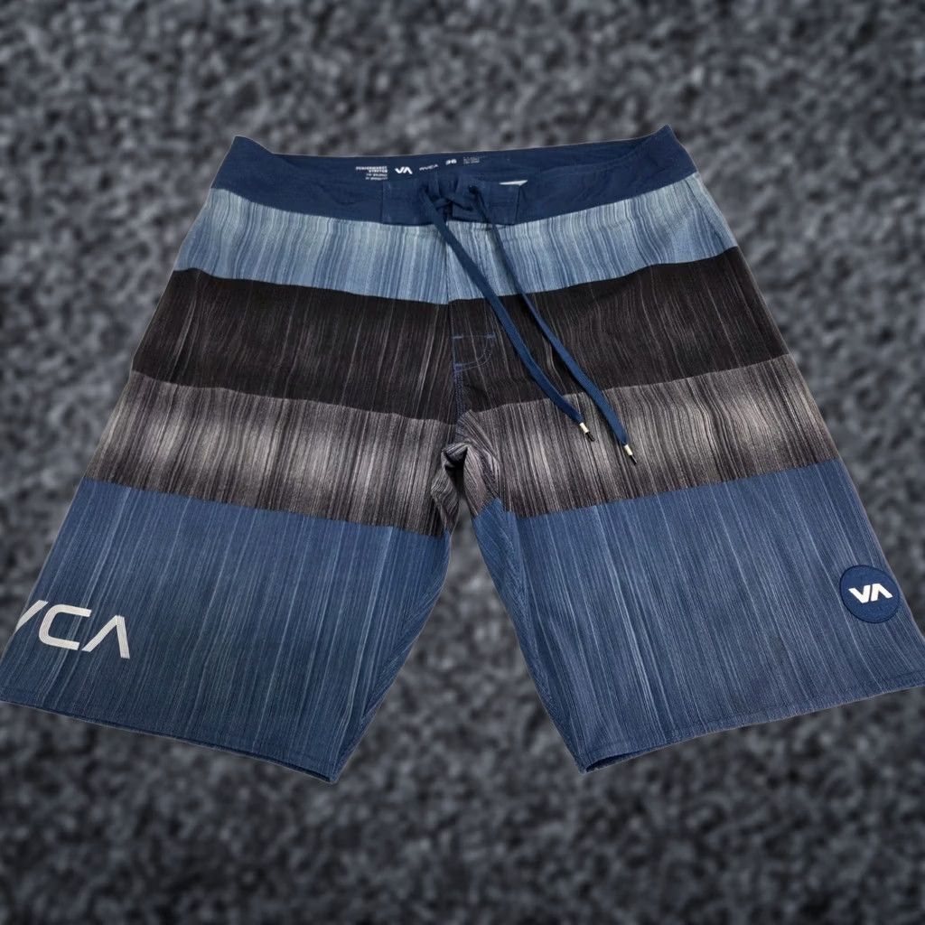 RVCA RVCA Mens Performance Stretch Boardshorts Drawstring Logo Embroidered 36 #8708 Size ONE SIZE - 1 Thumbnail