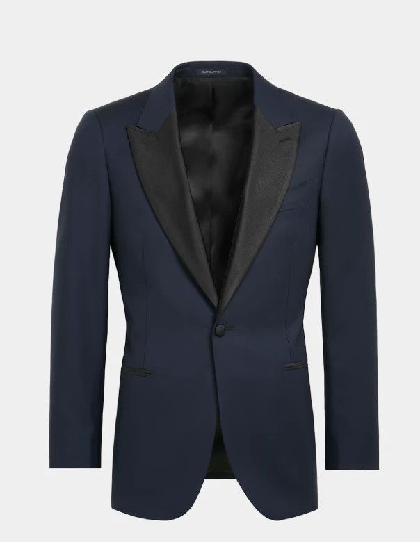 Suitsupply Men Suitsupply Suit Lazio Tuxedo Fully Lined Navy Blue US38 Size 38R - 3 Thumbnail